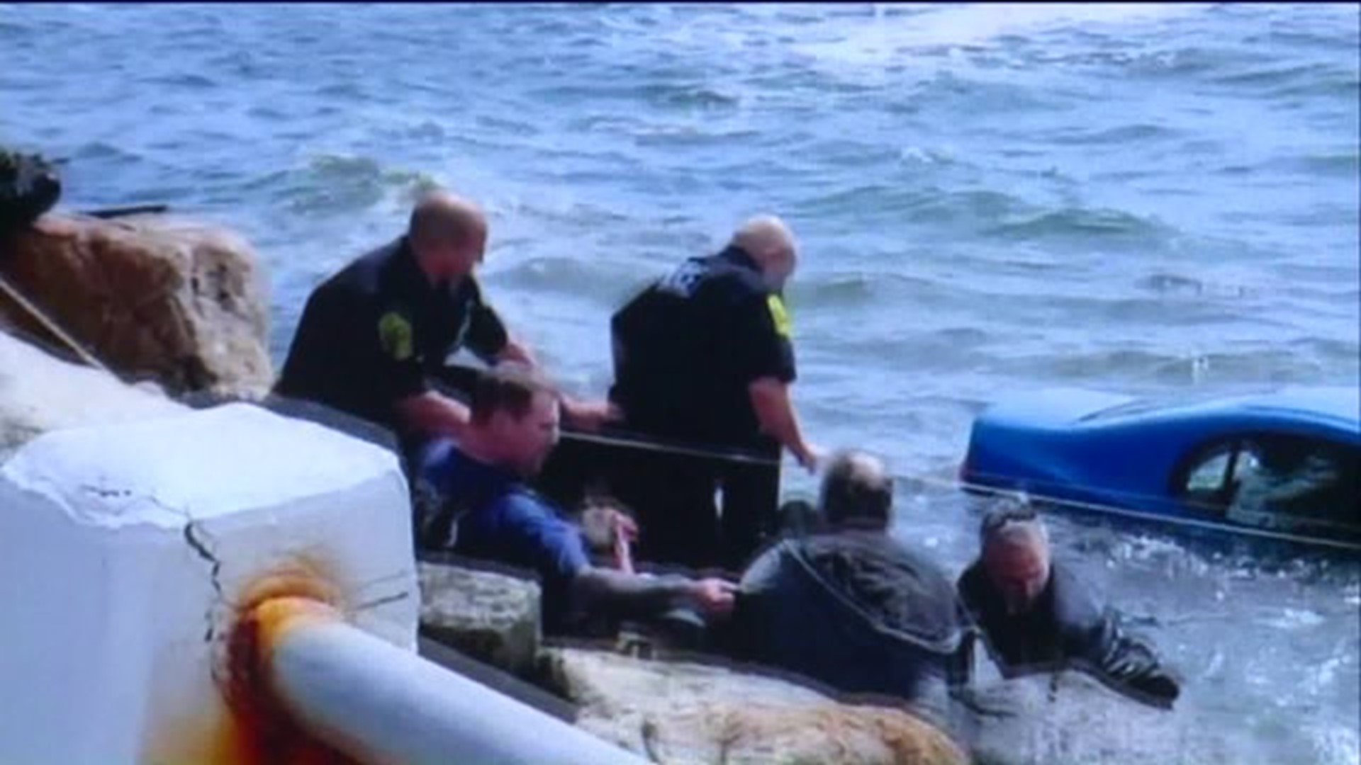 Incredible water rescue caught on camera