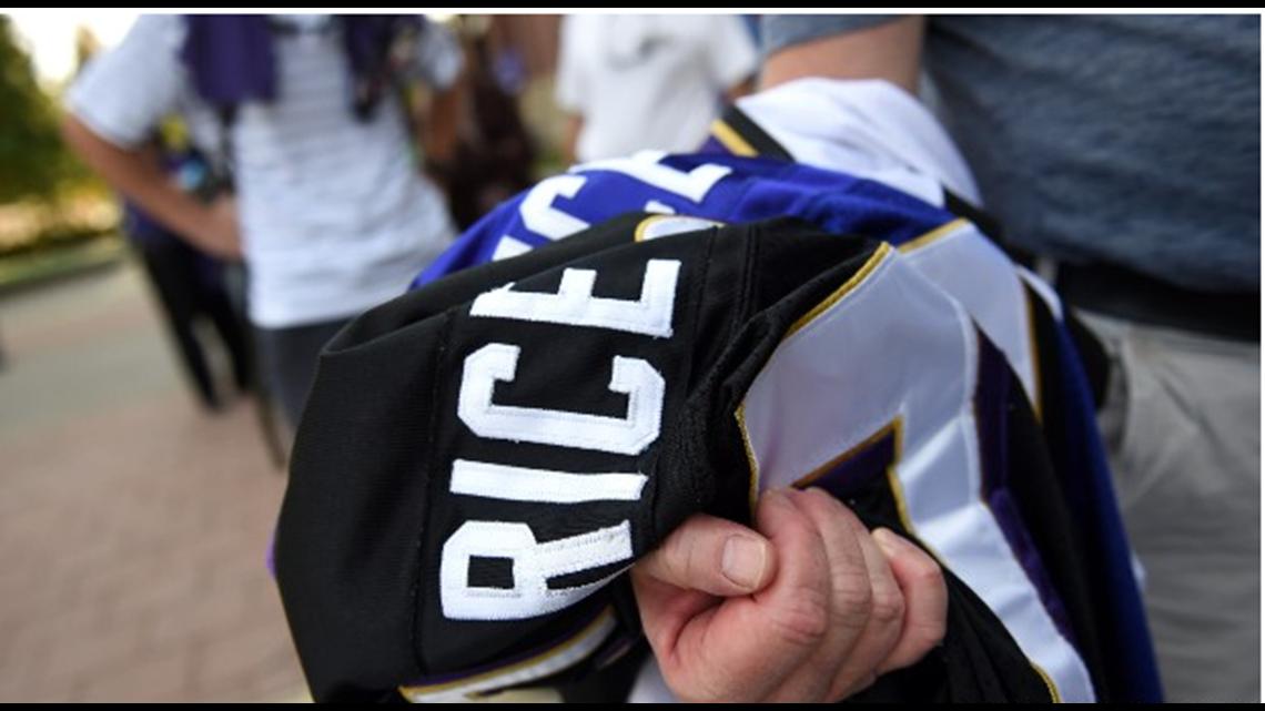 Fans Line Up to Return Ray Rice Ravens Jerseys