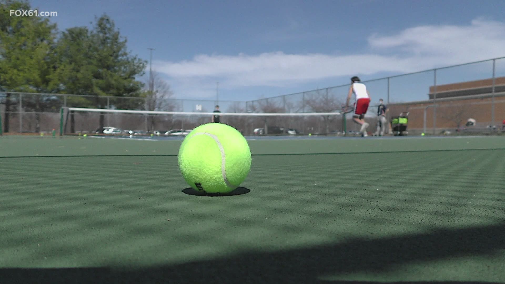 The tennis teams in East Haven hold practice as their season is set to begin.