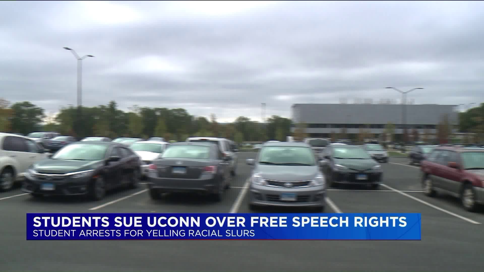 Students charged with shouting racial slurs sue UConn