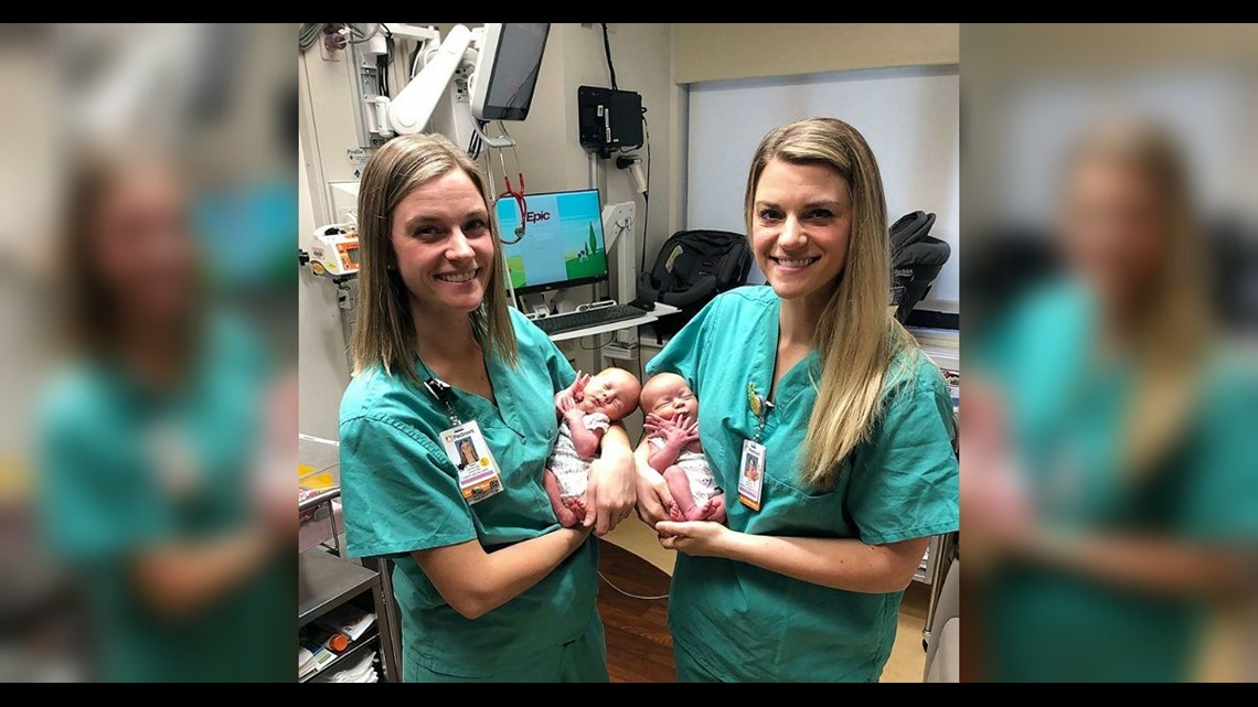 Identical twin babies delivered by identical twin nurses at