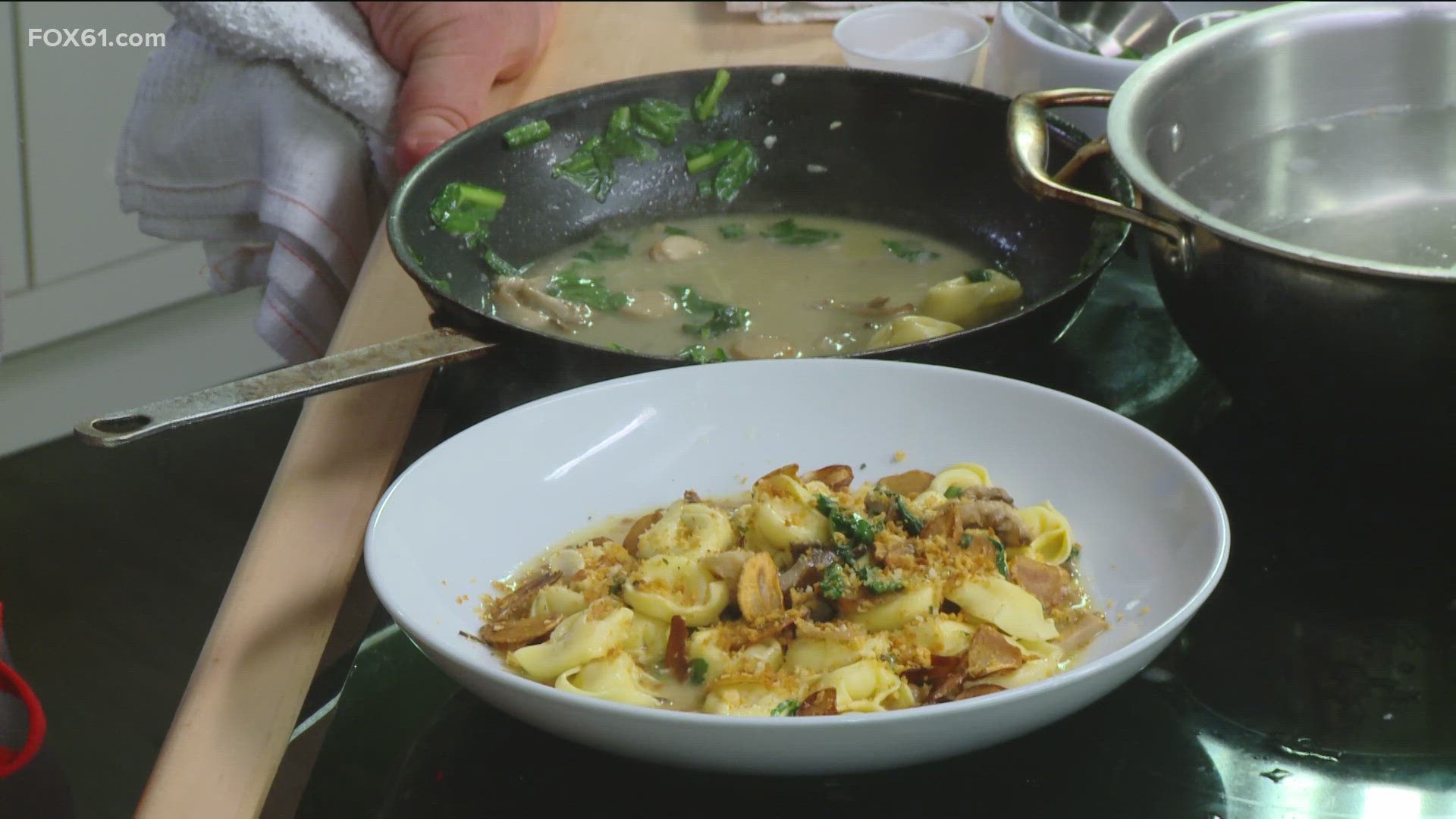 Butchers & Bakers' springtime menu is in full swing, and in the FOX61 Kitchen, we make tortellini with garlic and dandelion greens.