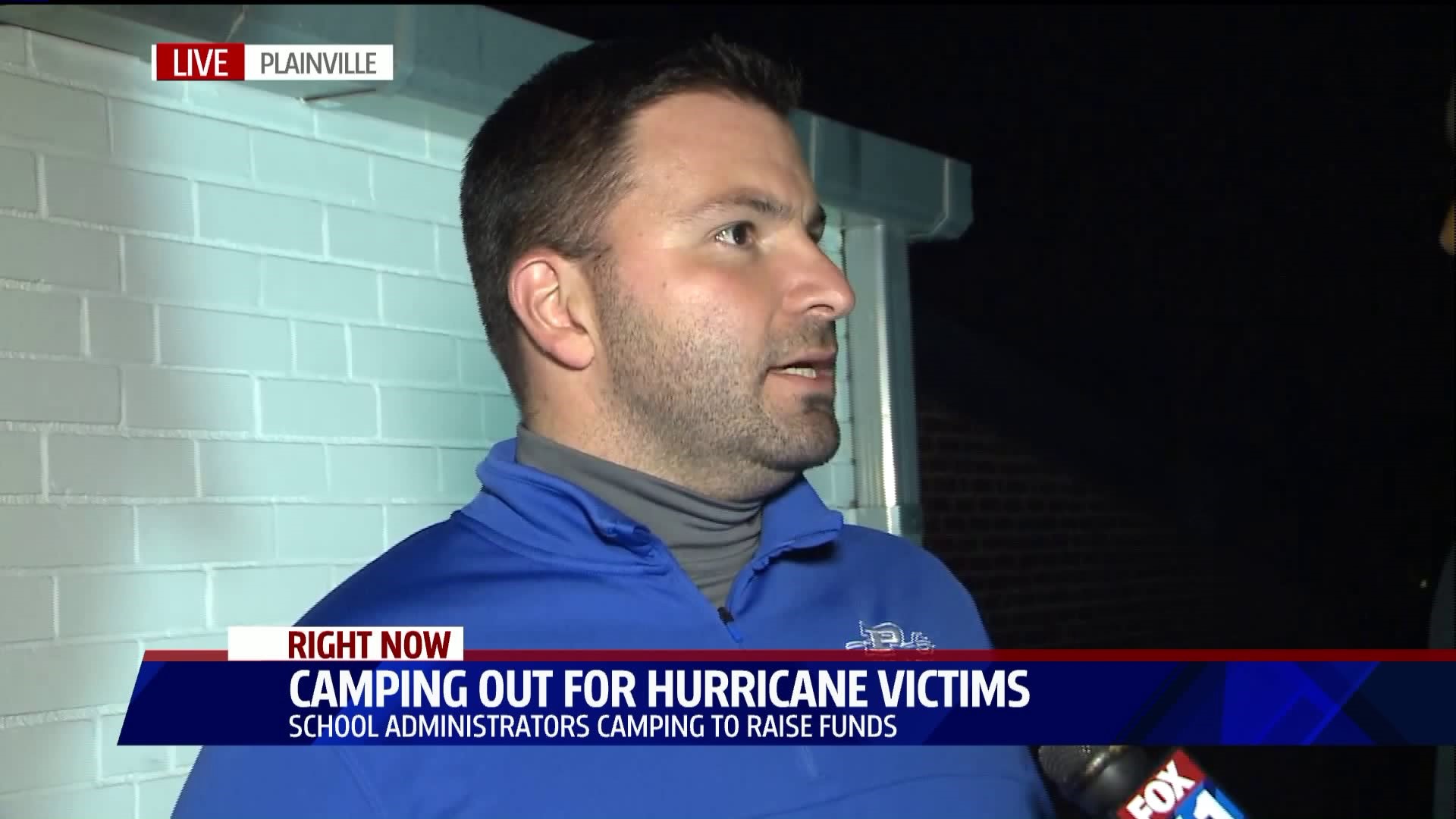 Camping out Hurricane Maria victims in Plainville