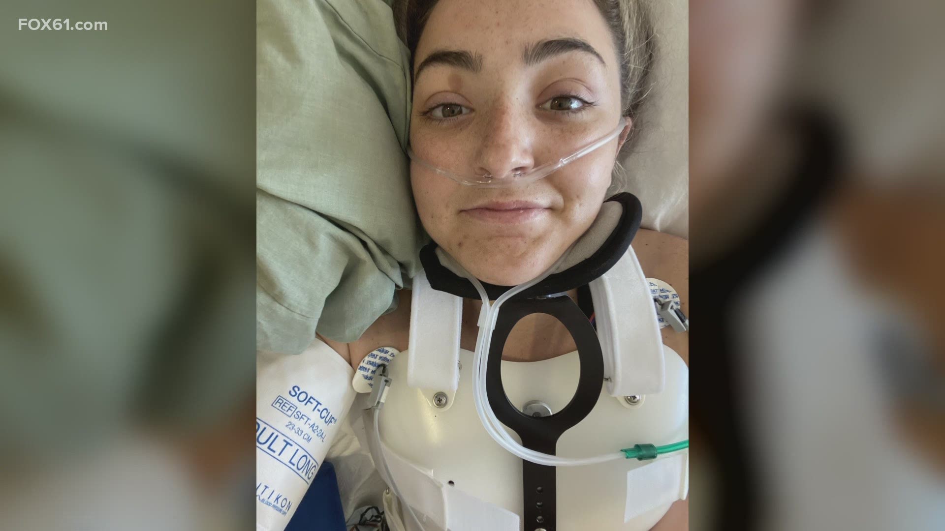 After ending up in the hospital after a skiing accident, Katie LaPierre is working to get her life back.