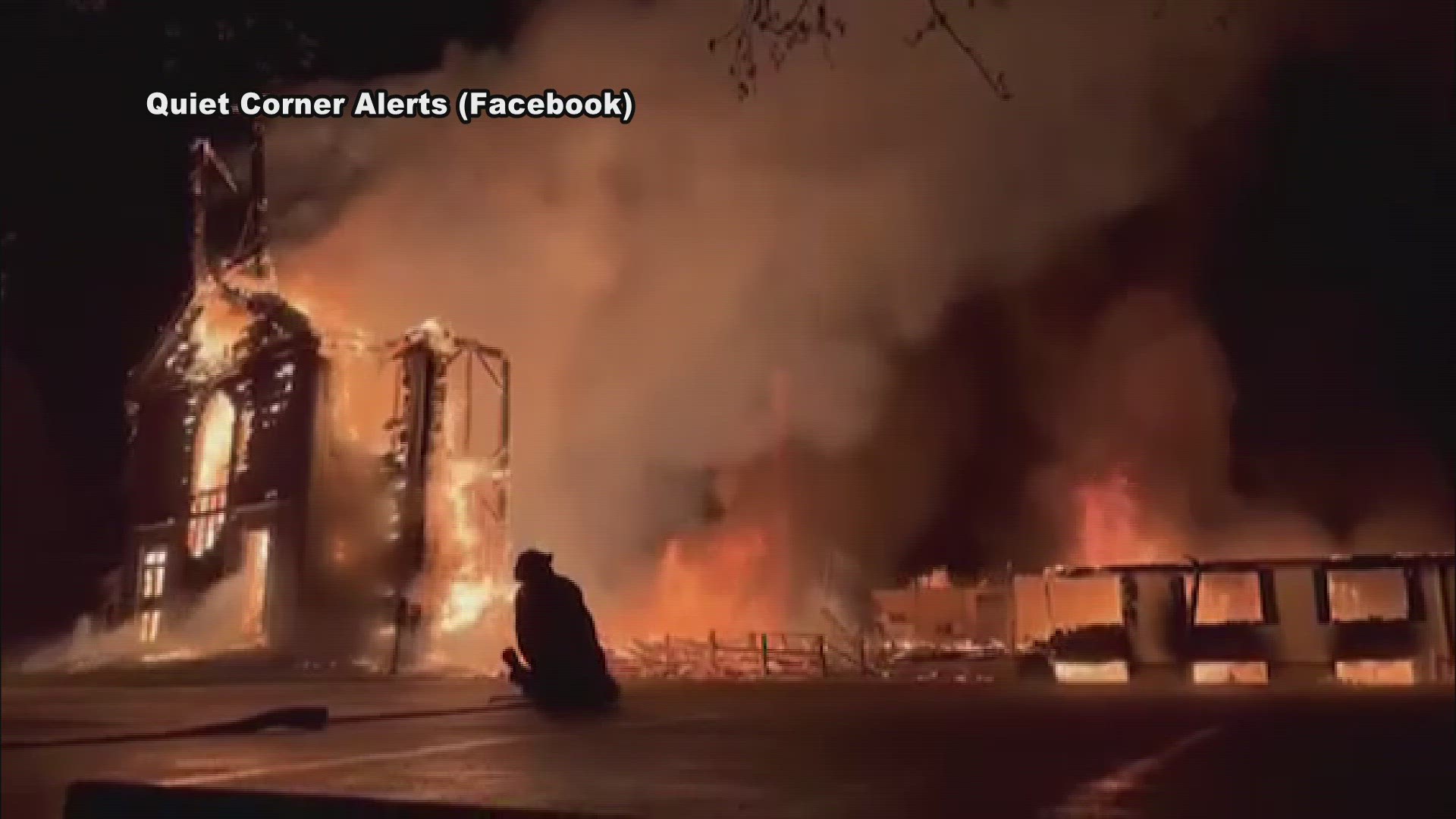 The fire destroyed the Congregational Church of Eastford around 3:30 a.m.