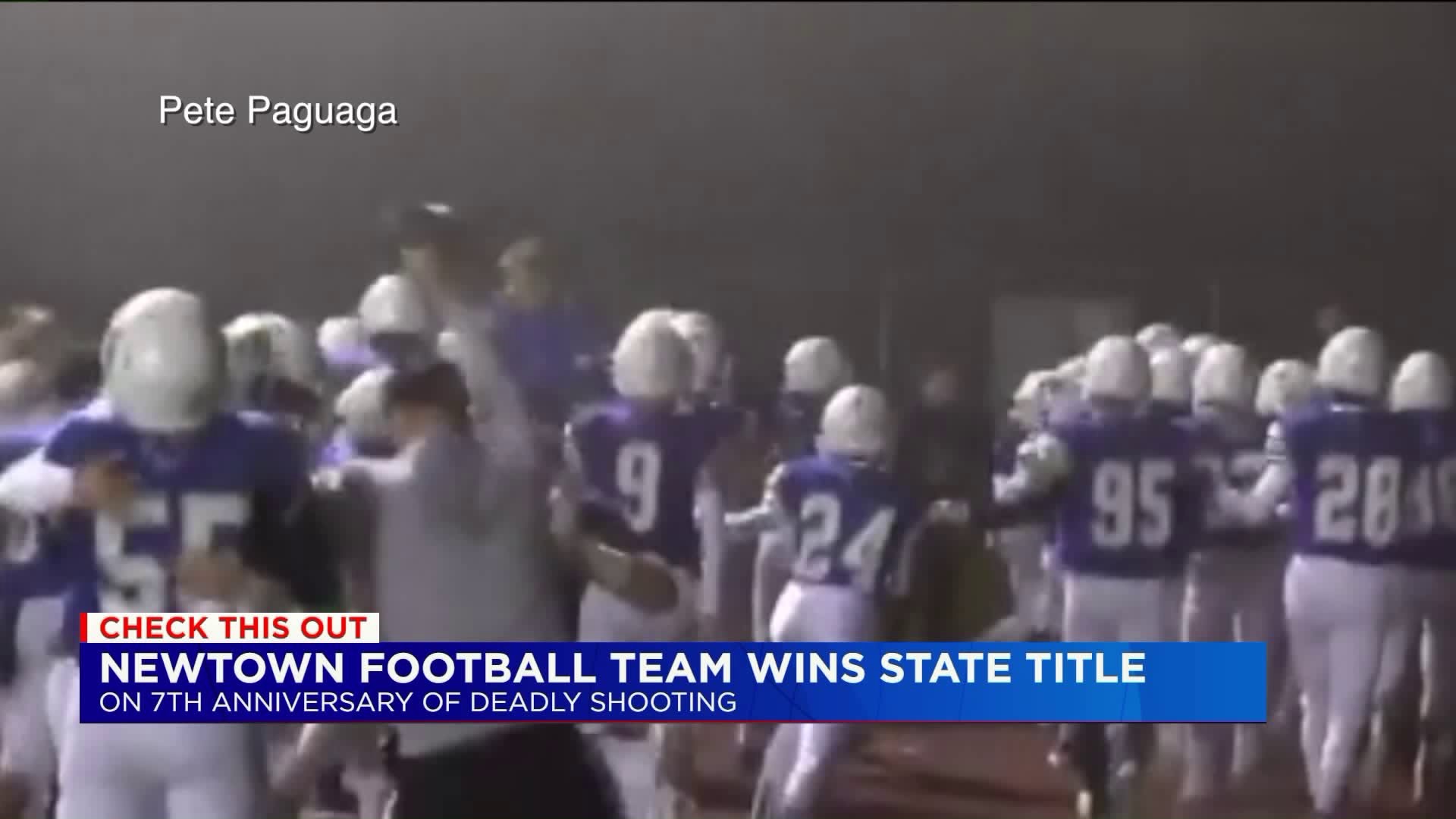 Newtown HS Football wins state title on Sandy Hook's 7th anniversary