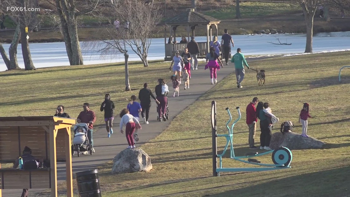 Locals welcome first warm, sunny day after long brutal winter in Connecticut