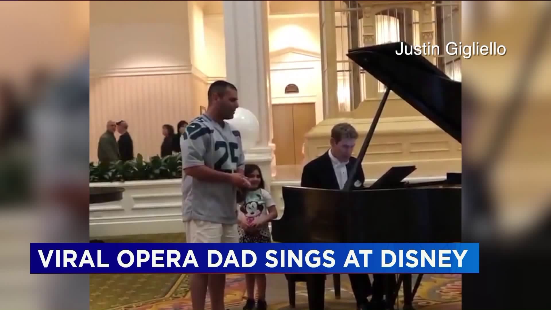 North Stonington dad goes viral for singing opera at Disney World