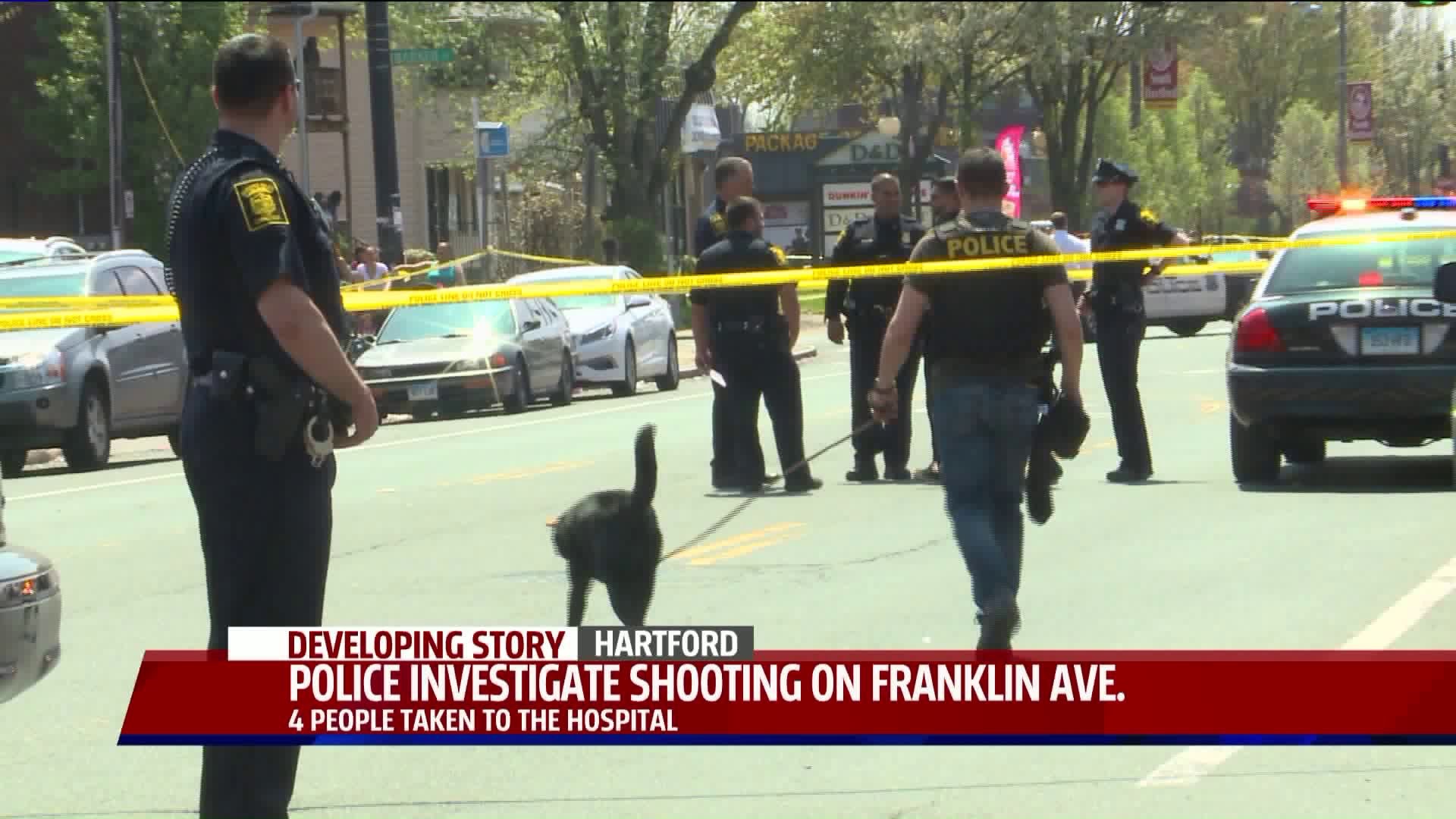 Hartford Police: 4 people shot on Franklin Avenue Friday morning