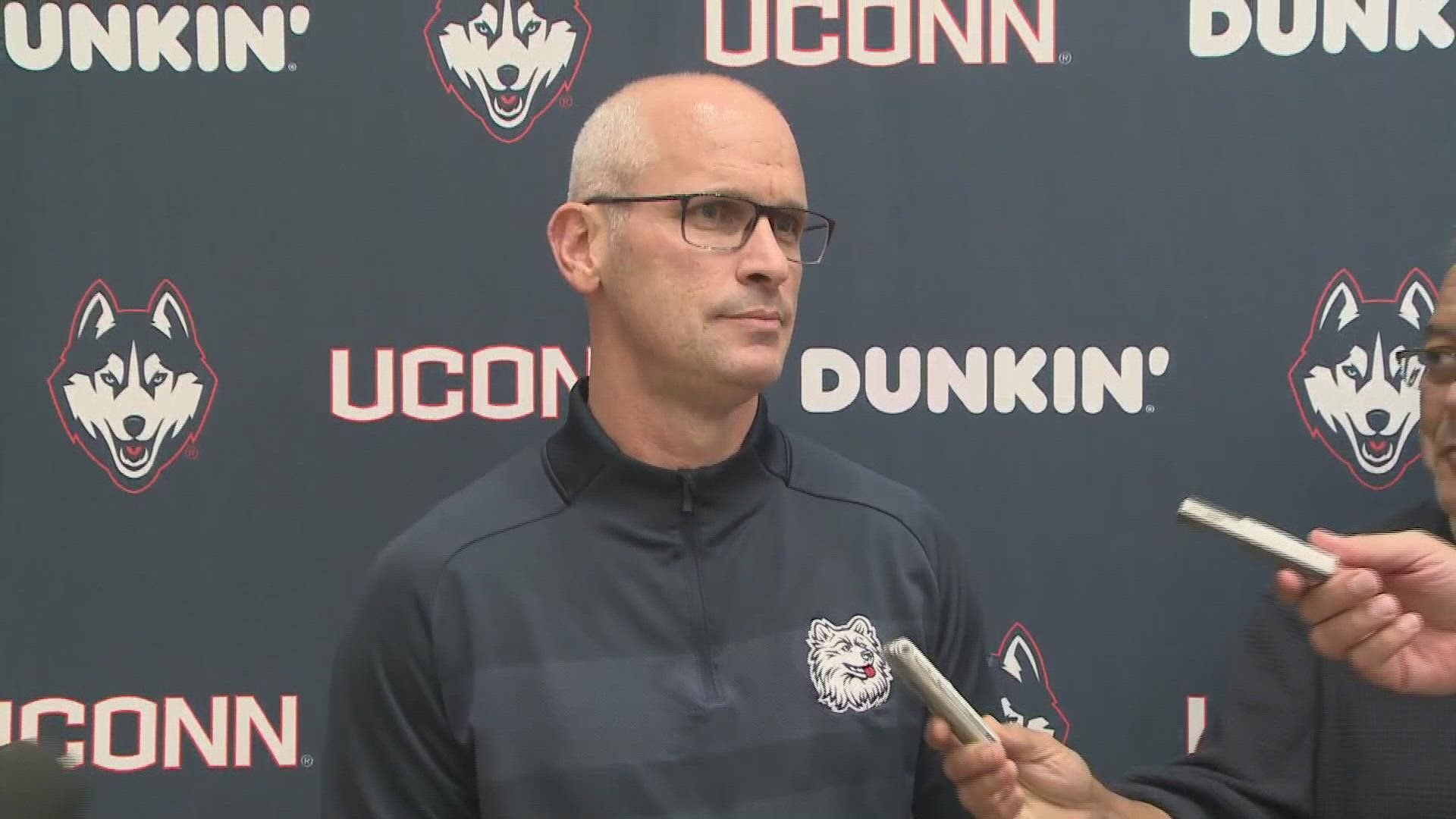 UConn men's basketball coach Dan Hurley talked Andre Jackon's recent finger injury as well as how some of the younger guys are beginning to take a larger role.