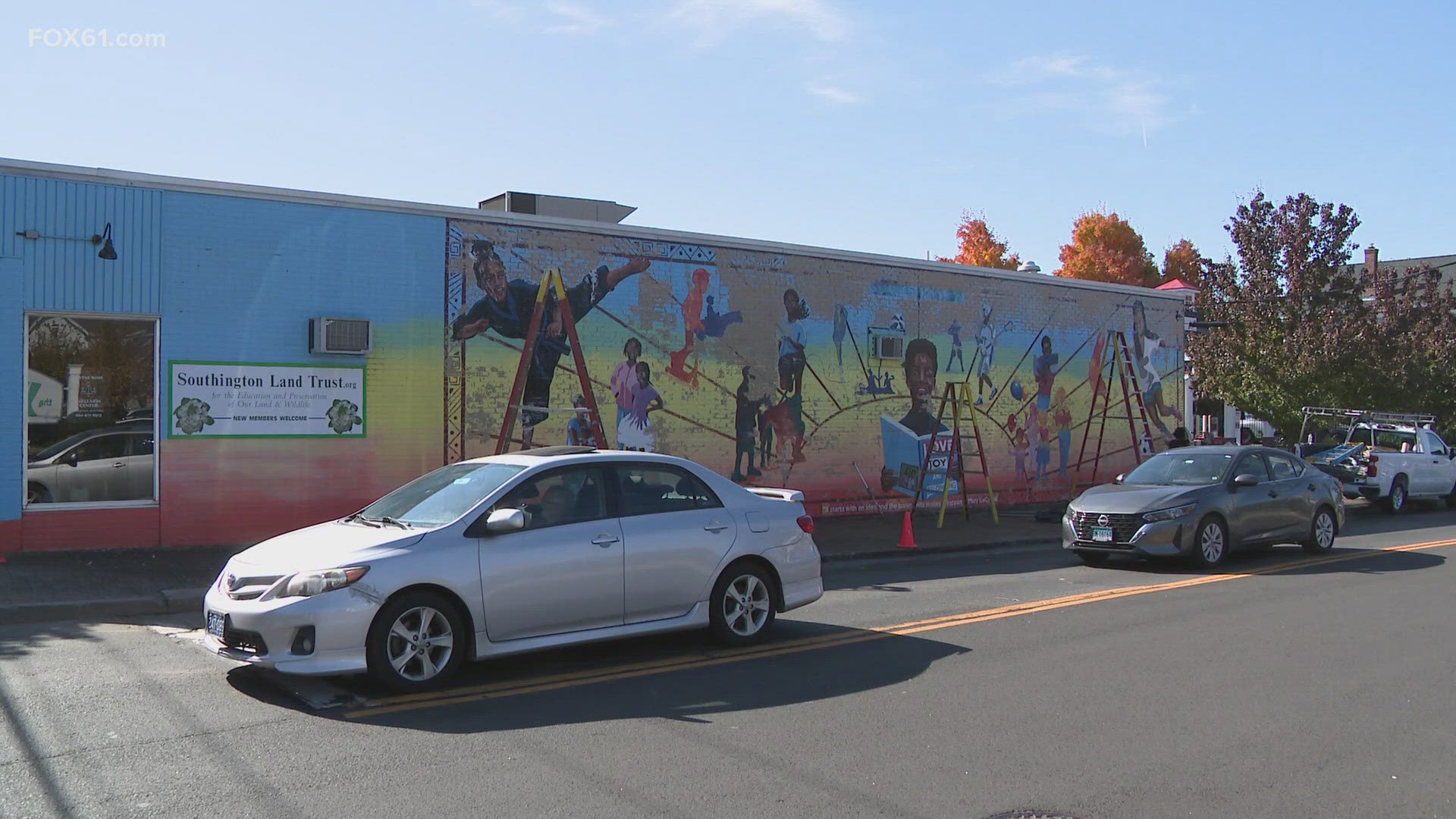 The mural was painted on private property in 2021 and depicts Black and brown children who live in Southington.