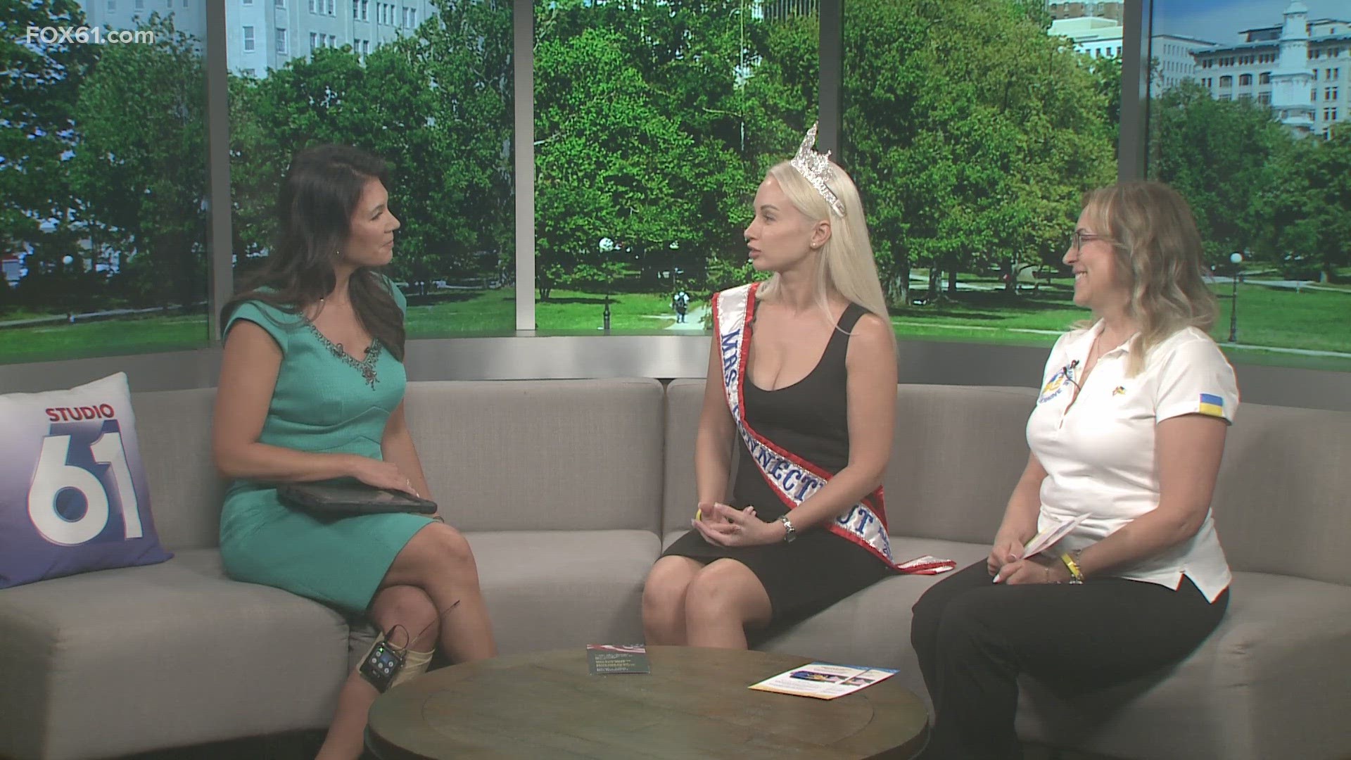 Mrs. CT America 2023 Tatiana Kharina and Natalya Gryn, CEO of Moya Ukraine, talk about a fundraiser to benefit Ukraine at Blue Back Square on July 20 from 5-9 p.m.