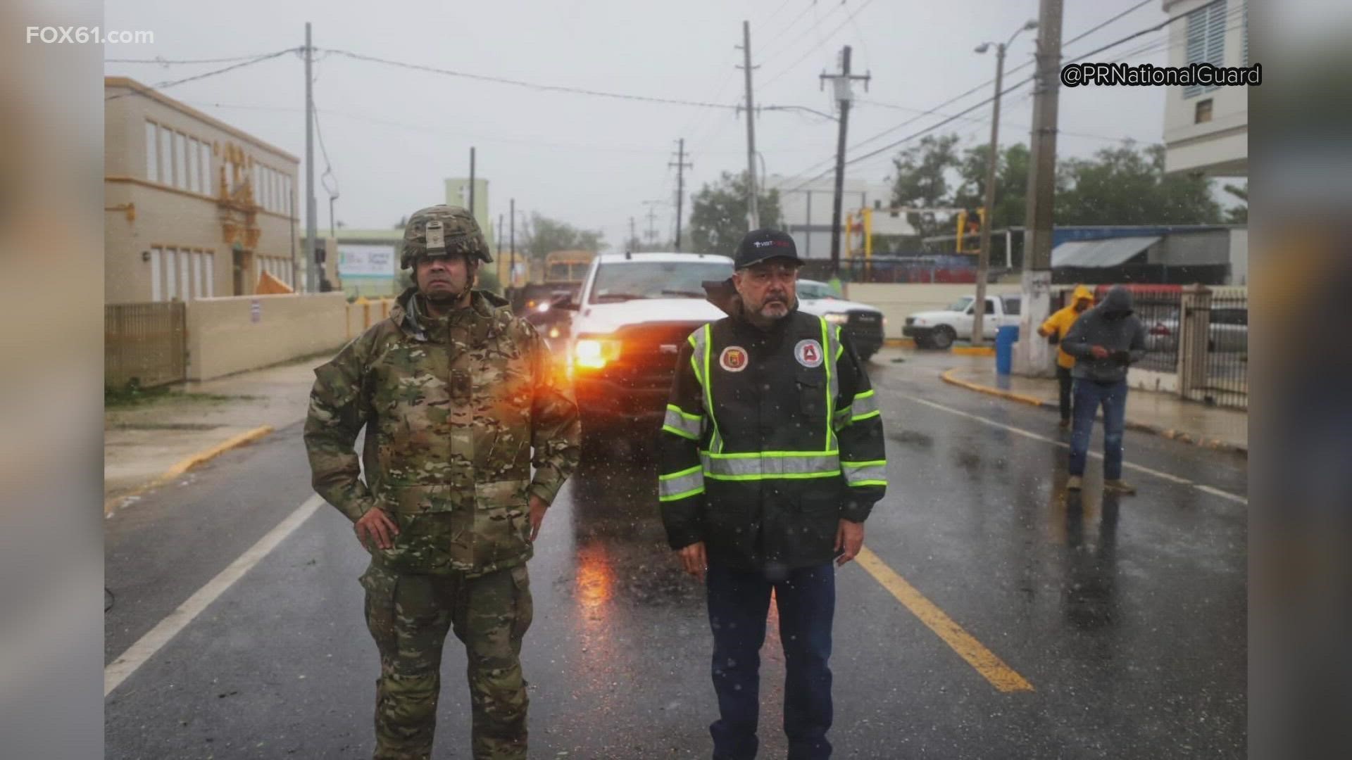 Fiona slammed Puerto Rico as it made landfall on the island's south west coast as a category-one-storm.