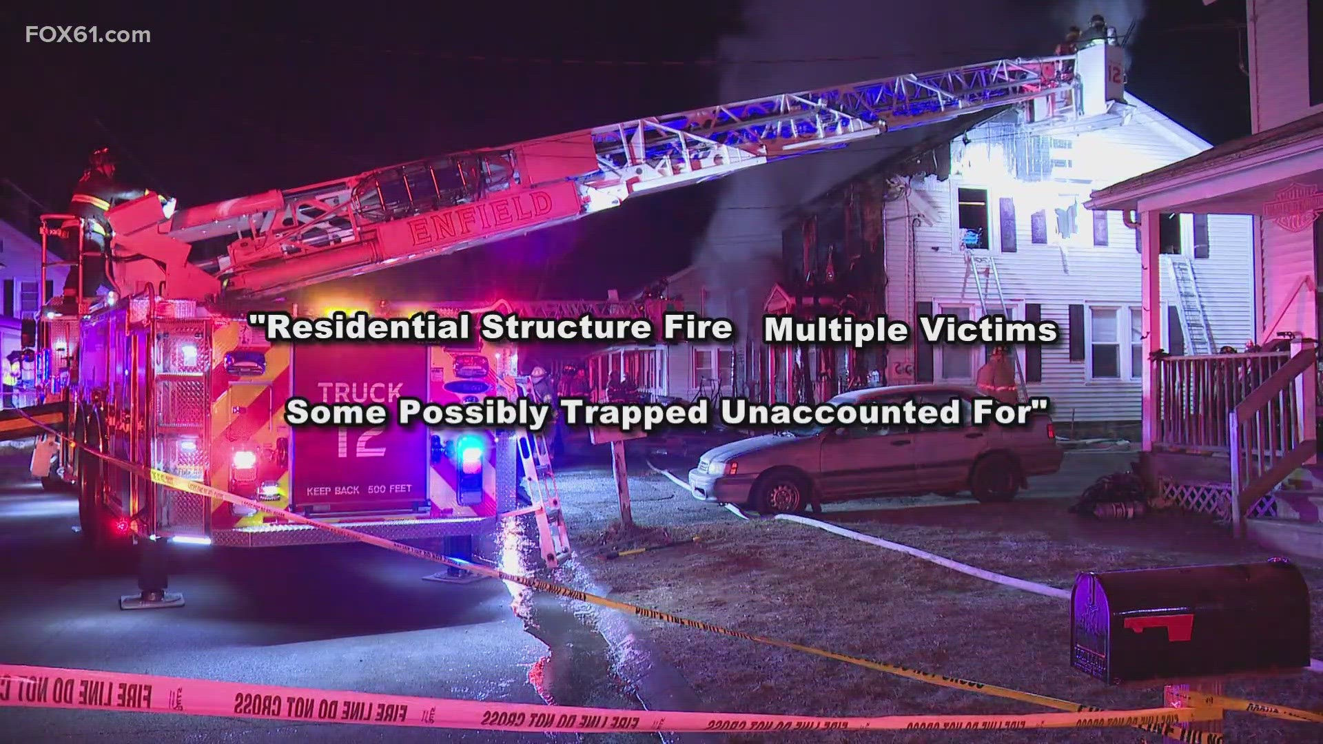 Eleven people lived in the home - four people lived in one apartment in the house and seven others occupied the other side, officials said.