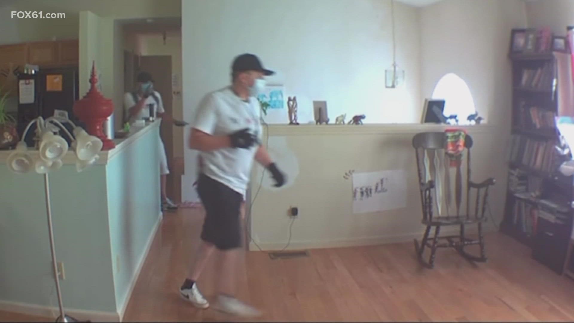 A video was uploaded to Facebook by the Naugatuck Police Department revealing footage from the burglary.