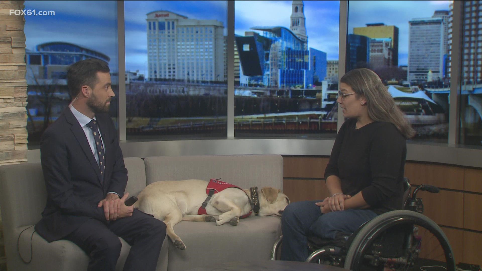Katelynn Steinke shares how her service dog Jones helps her in her everyday life. FOX61/TEGNA are sponsoring a NEADS puppy, a service dog in training.