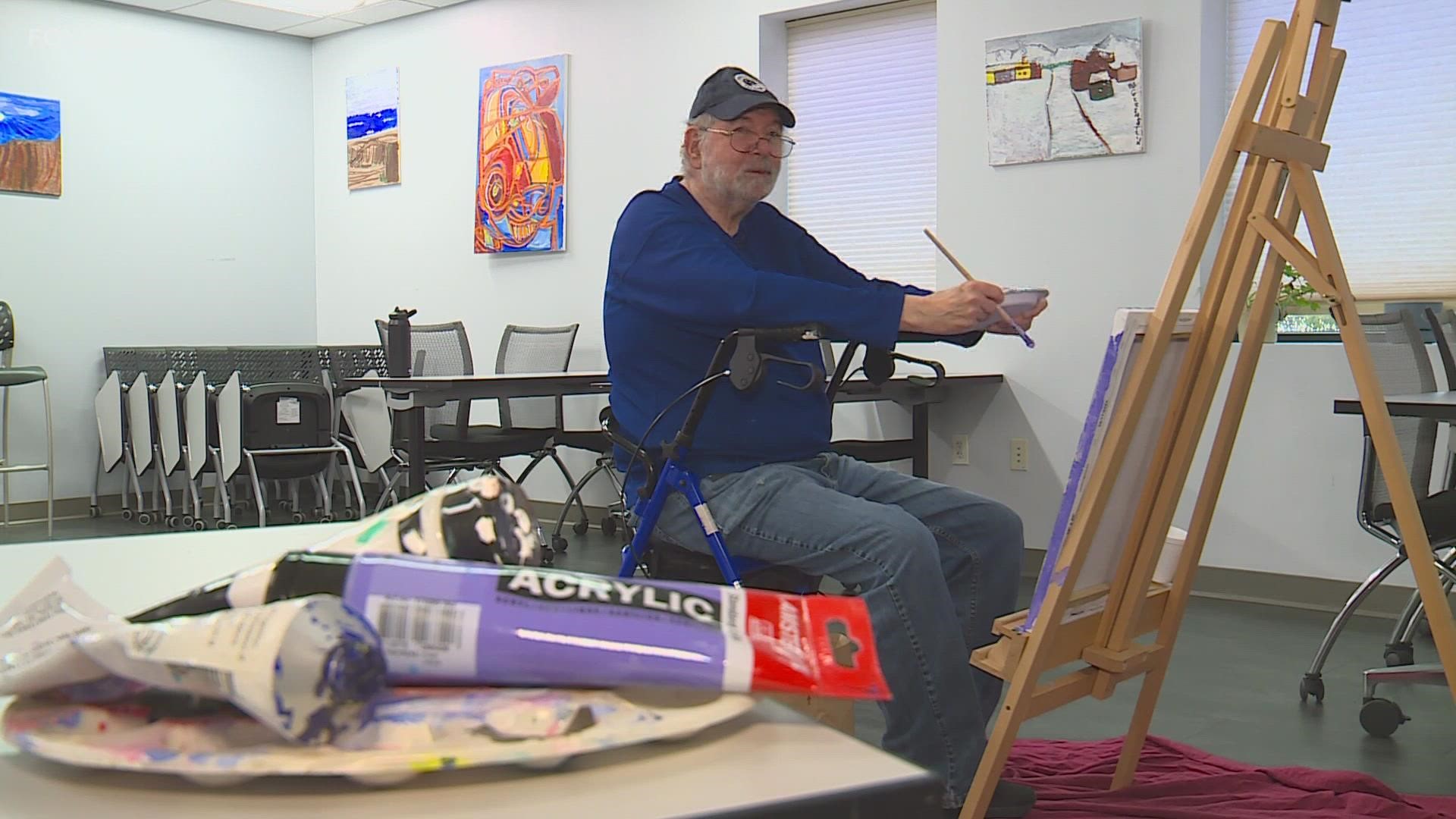 He refers to himself as “The Parkinson’s Painter” and, despite his disability, 79-year-old Norman Greenstein is still following his passion of painting.