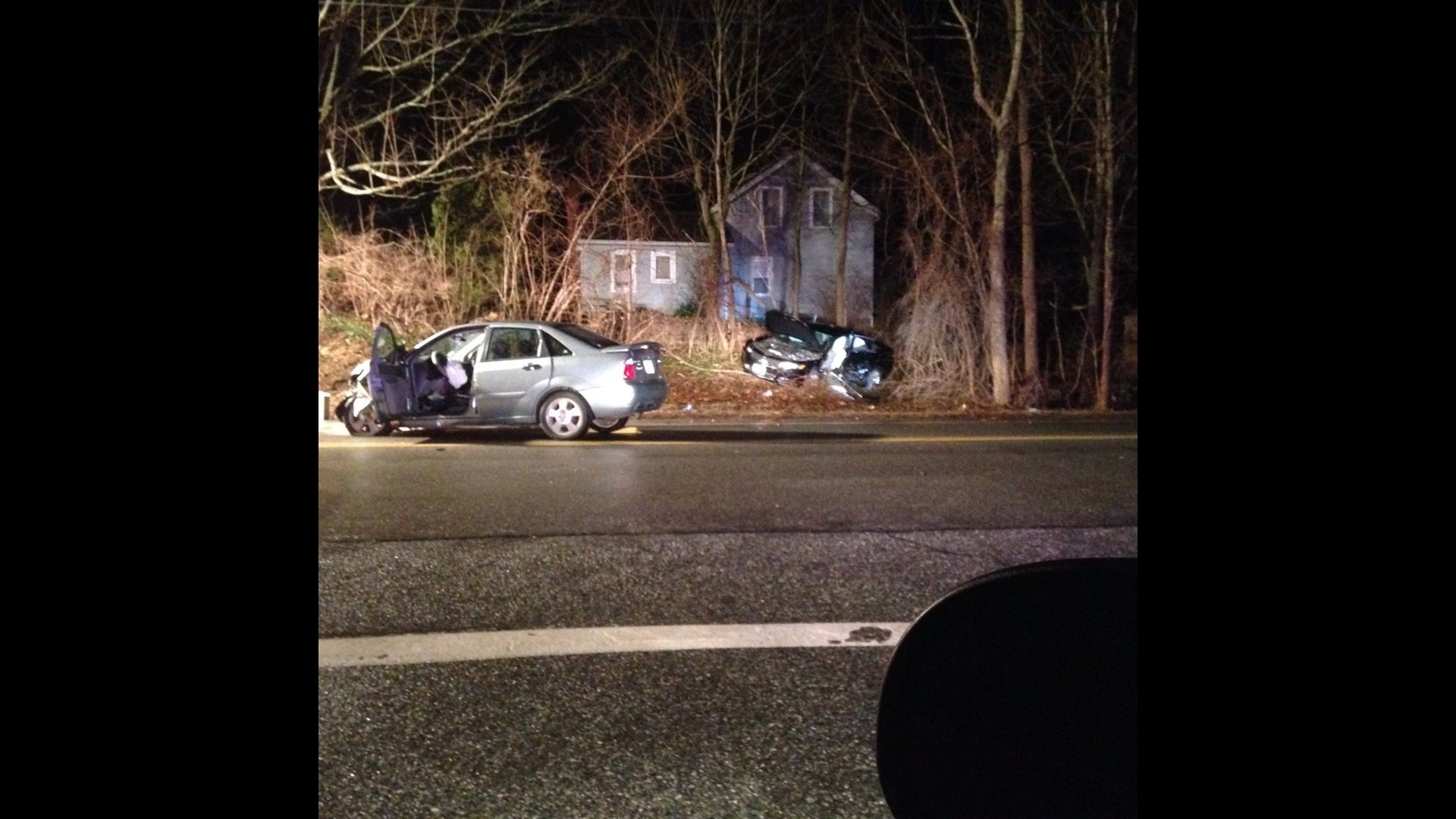 Rt. 165 in Griswold reopened after 2 car crash