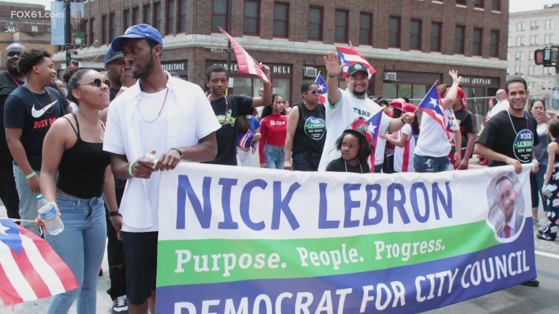 Hartford native and public service member Nick Lebron announced his campaign for mayor of the Capital city.