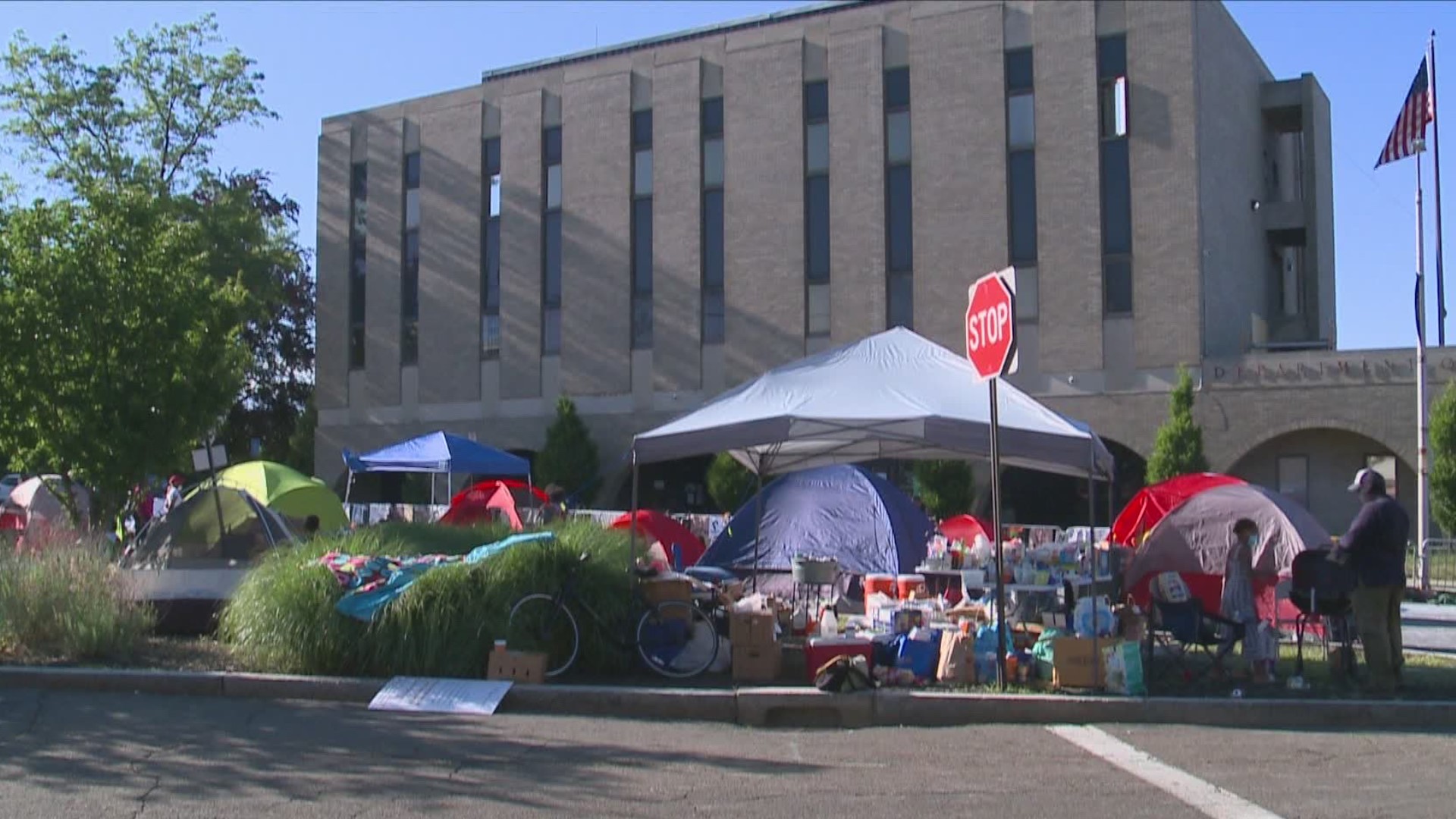 The encampment was supposed to end Monday, now it organizers say "as long as it takes".