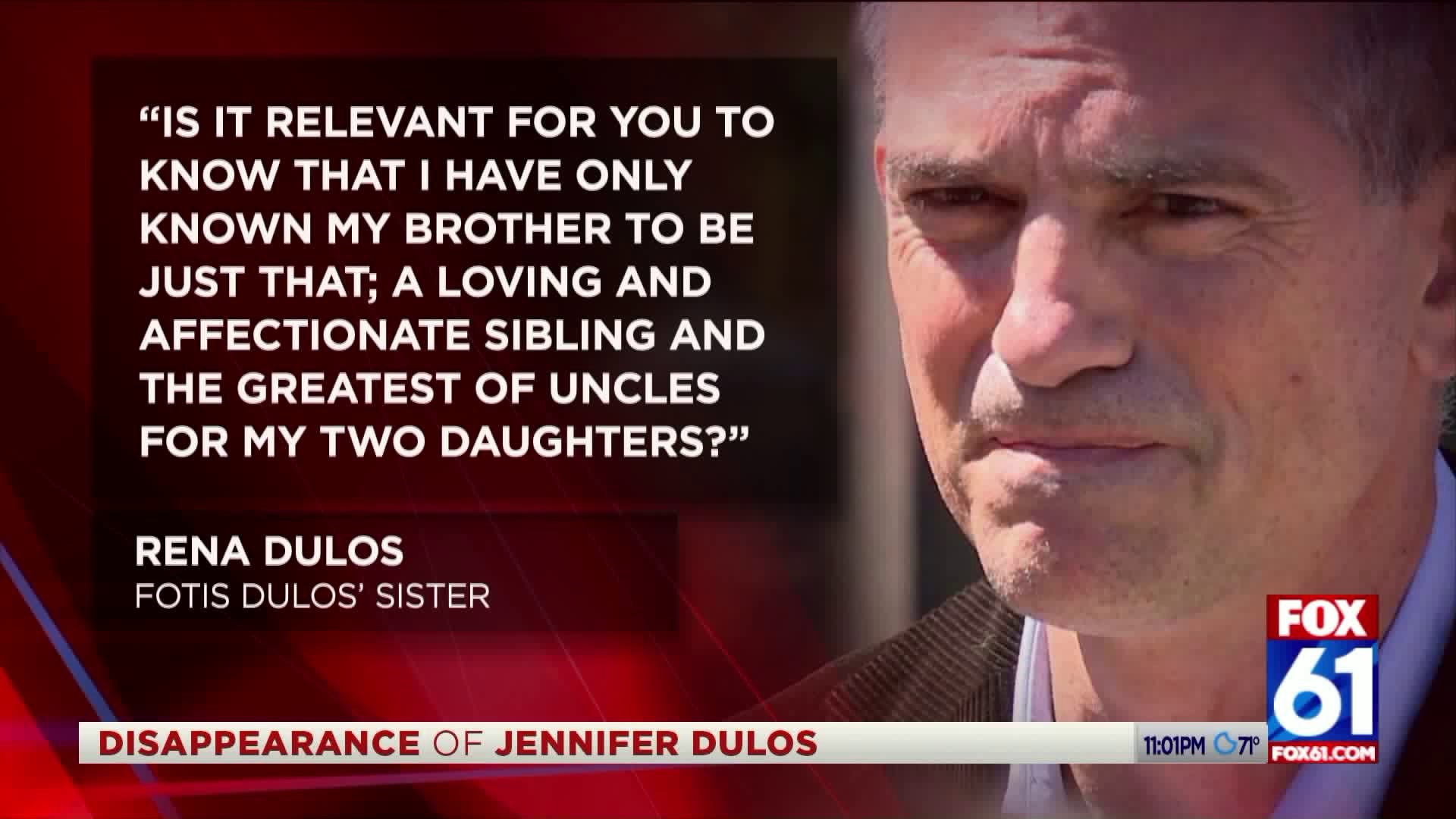 Fotis Dulos` sister speaks out in his defense