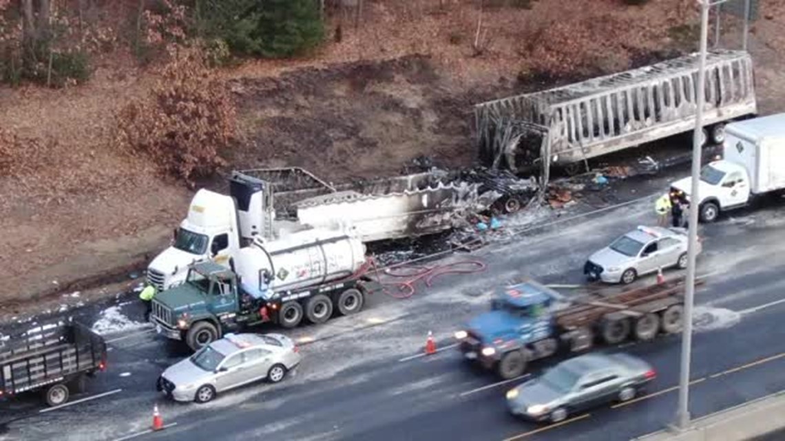 One killed in crash involving 2 tractortrailers on I91 in Windsor