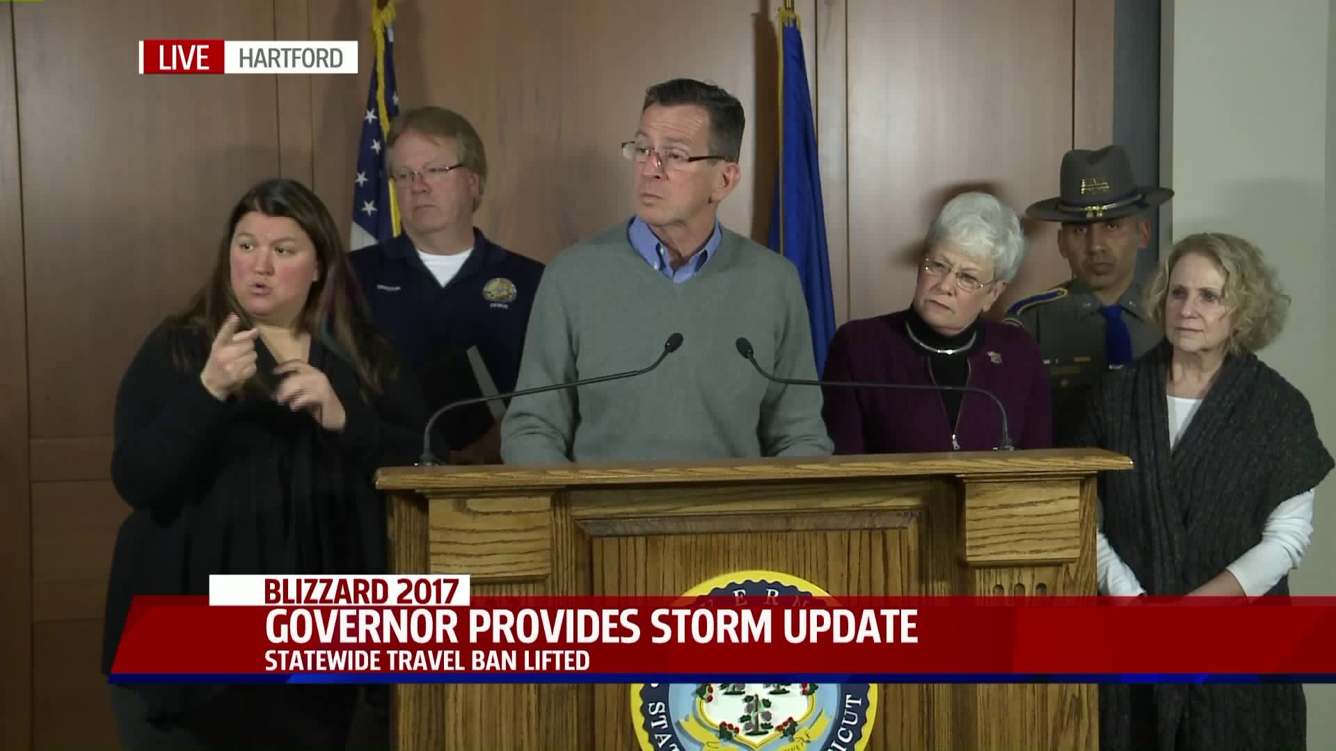 Governor Malloy gives a storm update