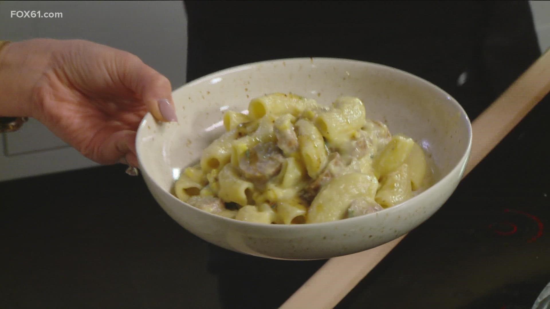 WECO customers don't get a bill until after they make and eat the dish. Here's how to make sweet corn and sausage miso rigatoni.