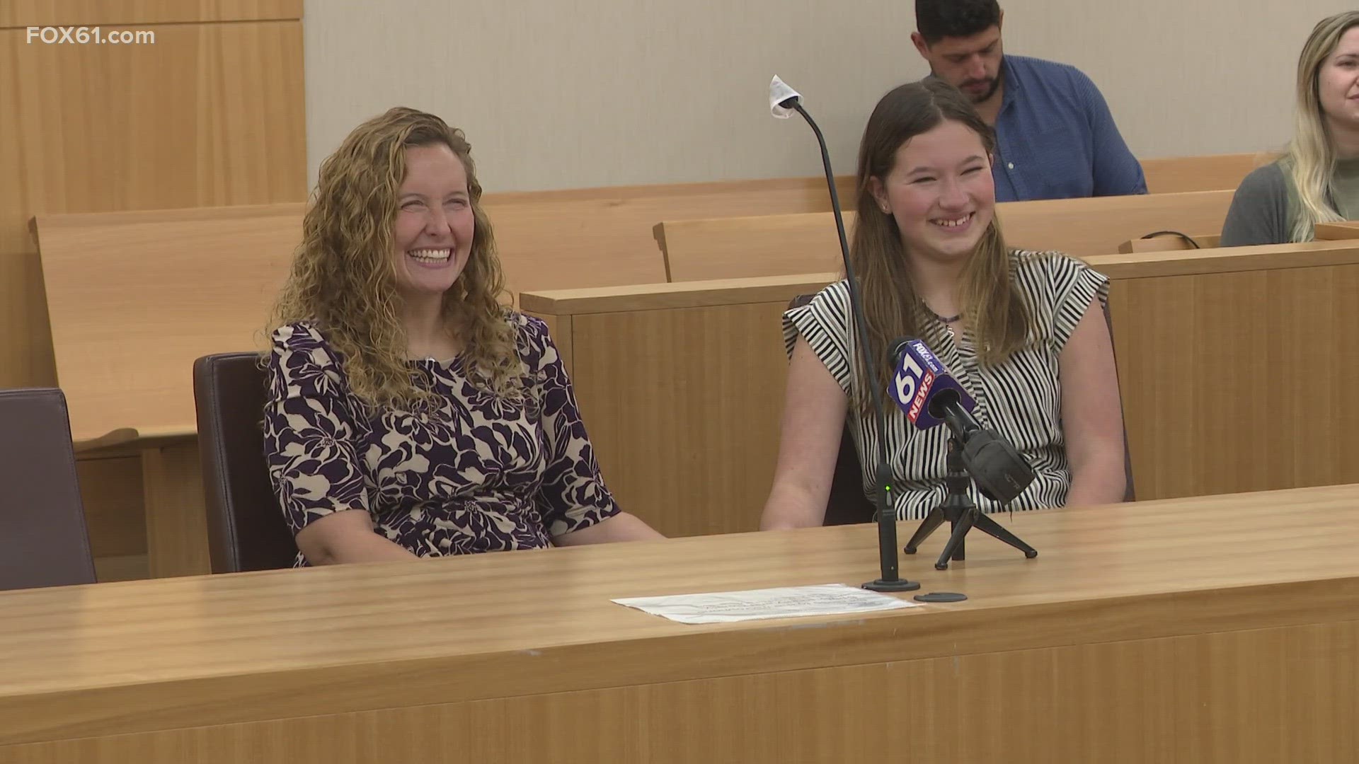 A Torrington judge signed off on a Certificate of Adoption Friday morning for Jessica Urban to adopt 13-year-old Autumn.