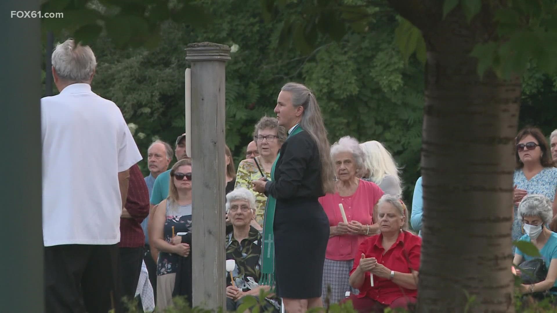 A vigil was held outside the East Granby Public Library where she was the director.