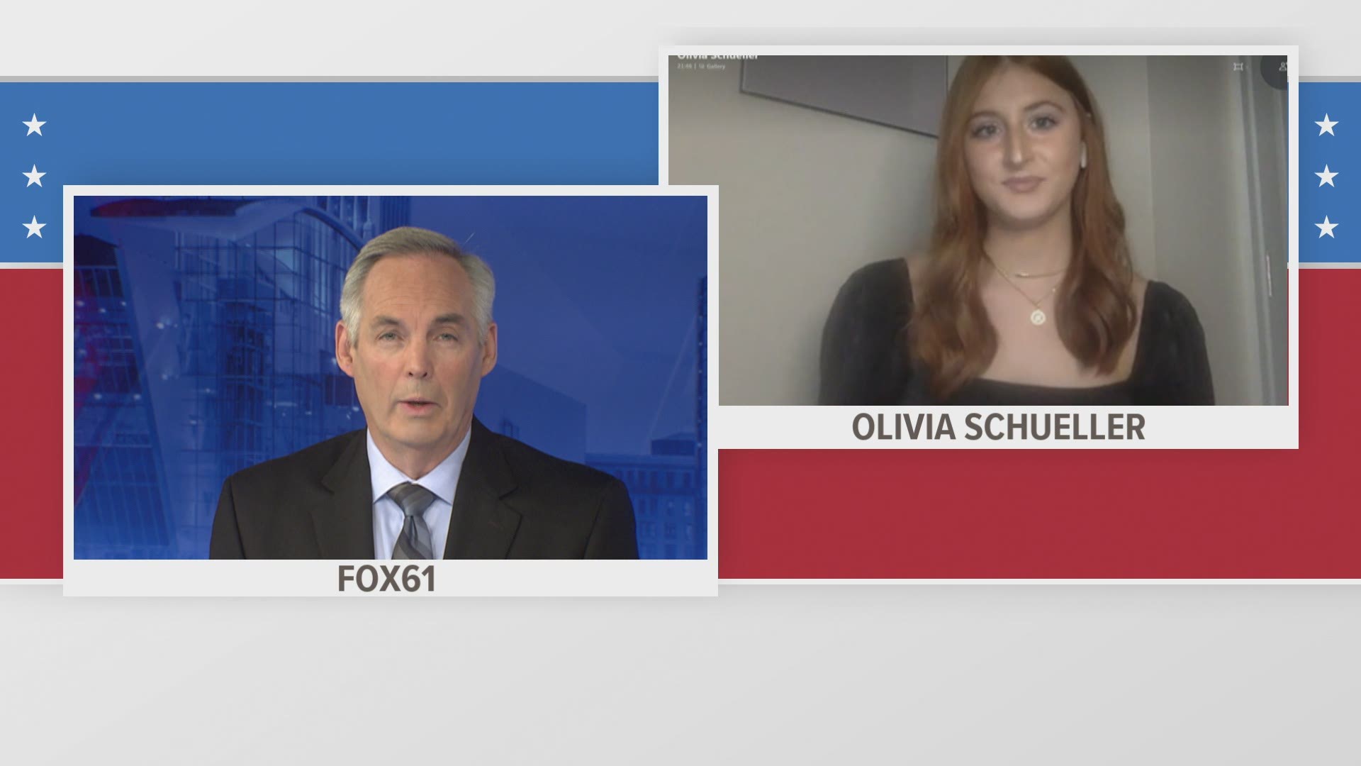 Our election 2020 coverage continues. Olivia Schueller ,a student at Quinnipiac University, brings us this special report.