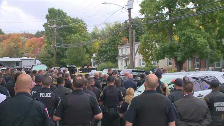 Bristol, Connecticut police gather to reflect, mourn 2 fallen officers