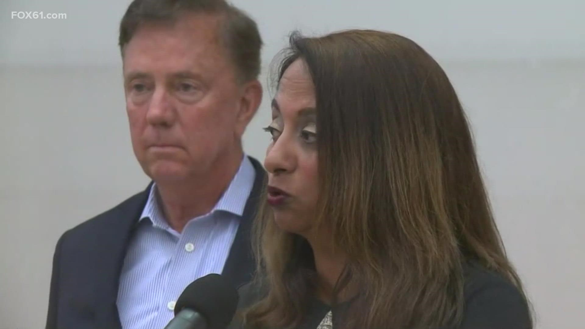 Governor Ned Lamont and Health Commissioner Dr. Manisha Juthani spoke from Bridgeport Monday encouraging parents to get their children vaccinated and boosted.