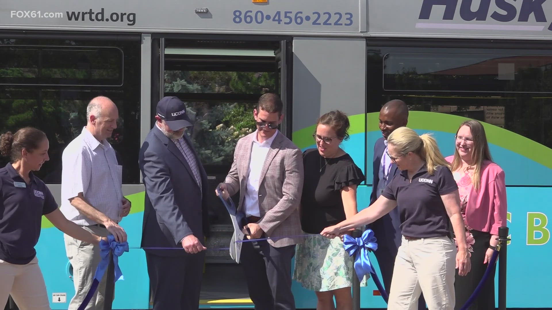 UConn launched two new electric buses for its Storrs campus, aiming for carbon neutrality by 2030.