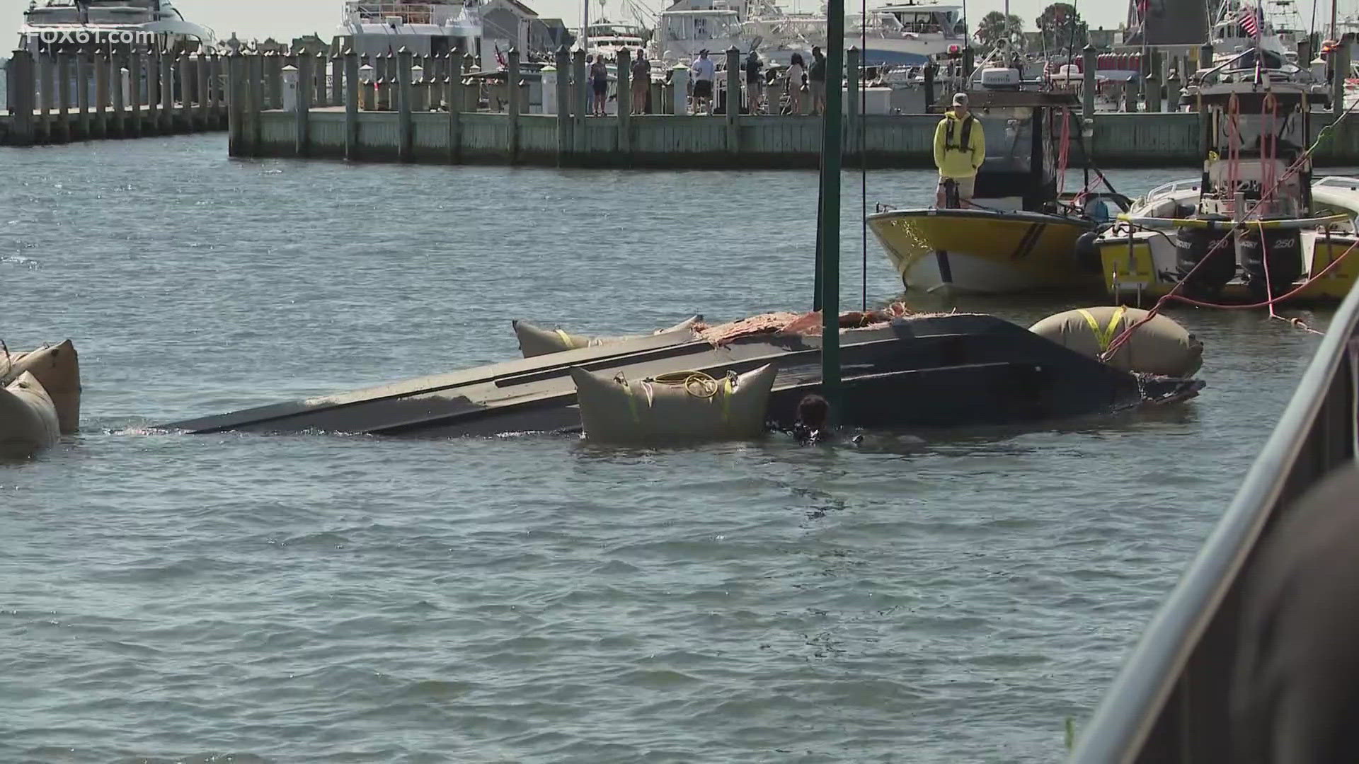 After searching all week along the coast of Old Saybrook, crews found the bodies of two missing boaters. The first body was found at 12:10 p.m.; the second at 4:30.