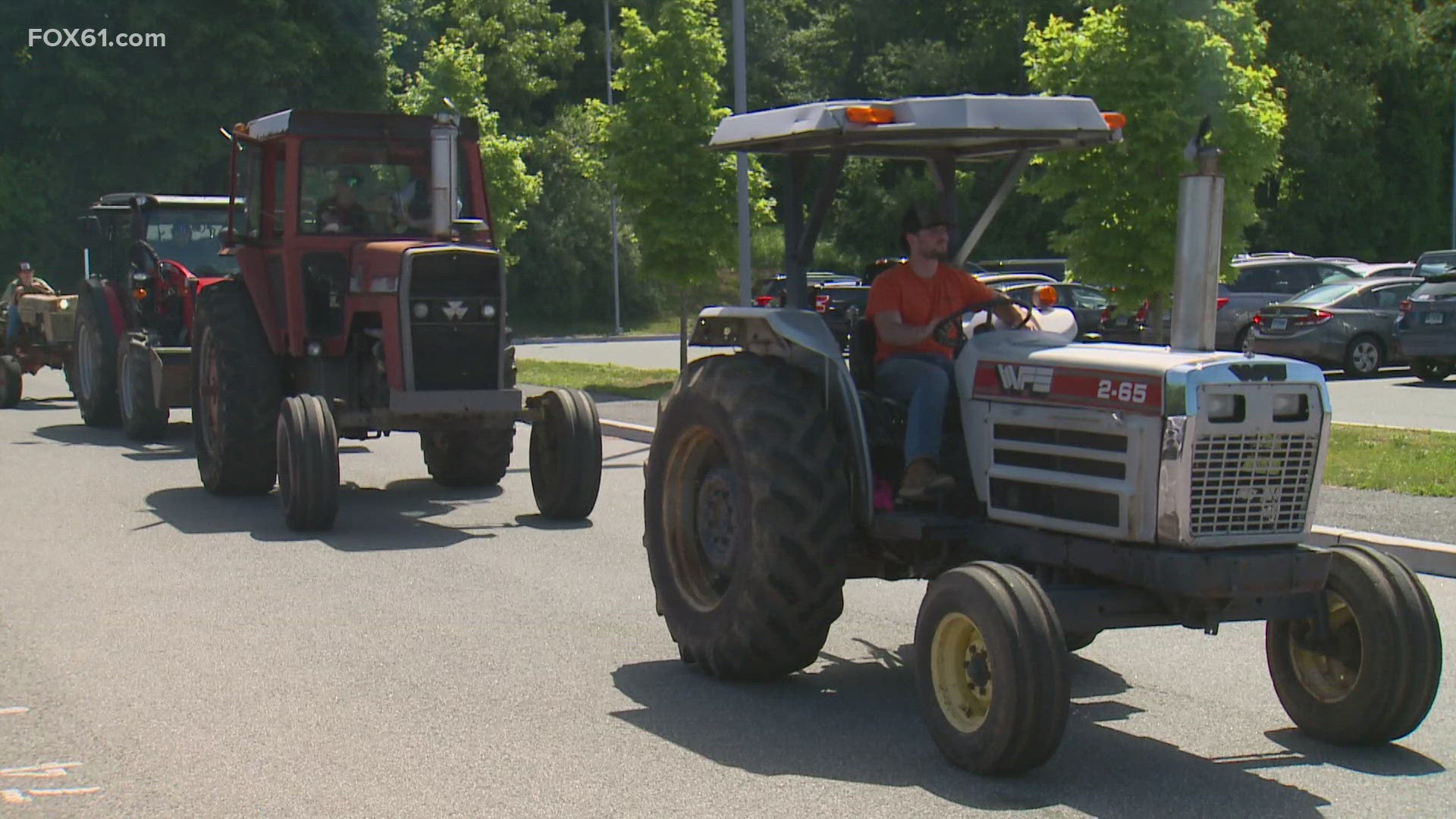 Here's a phrase you don't hear often - Drive Your Tractor to School Day. Well, it happens every year in Woodbury. Forty students rolled in on Friday.