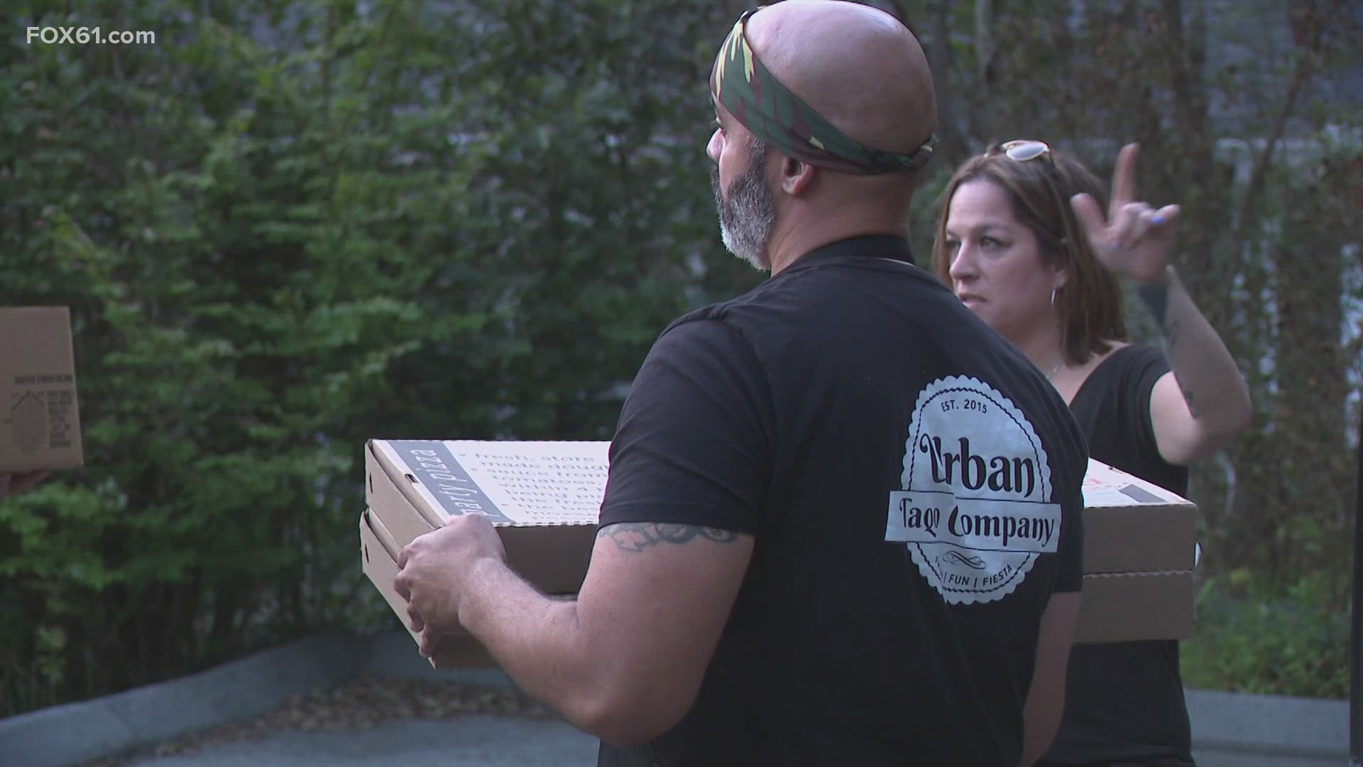 In Oxford, residents connected with out-of-town businesses to deliver free meals to those with no road access on Tuesday night.