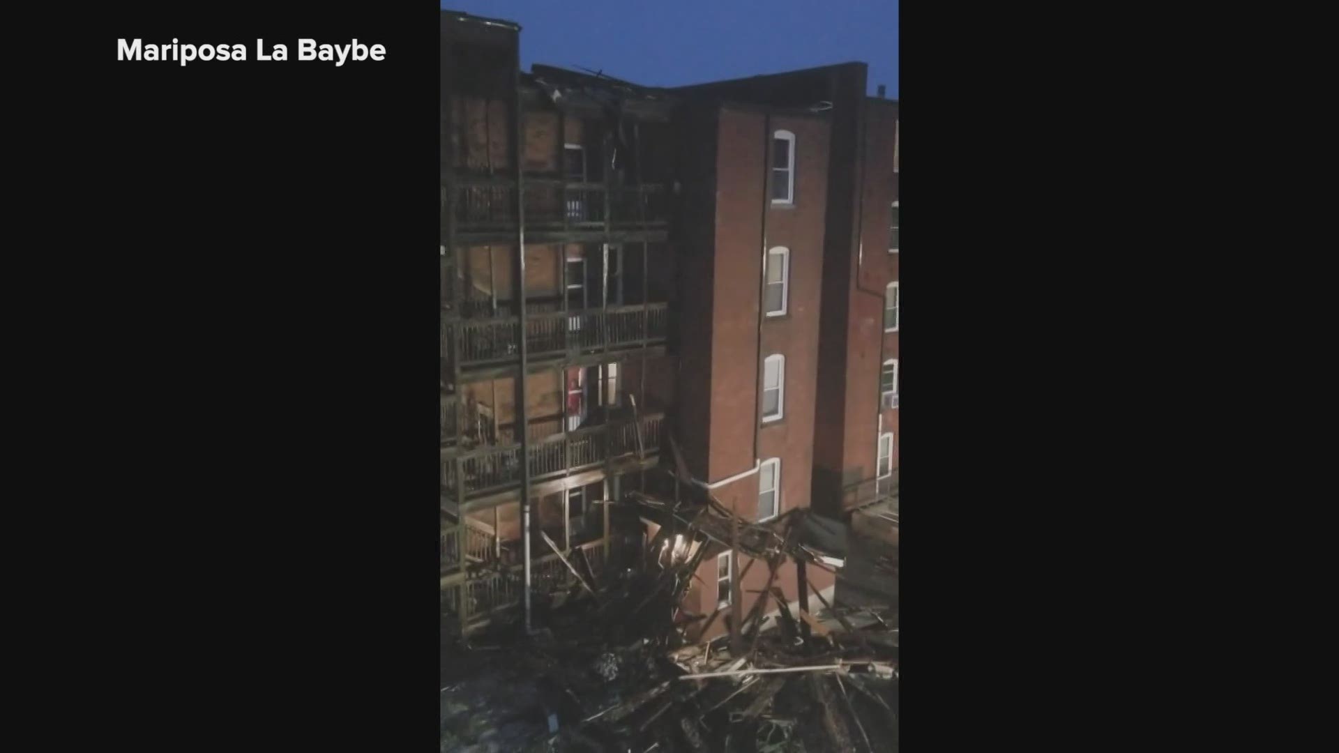Storms have ripped the roofs off of at least two buildings in Holyoke, Massachusetts Friday.