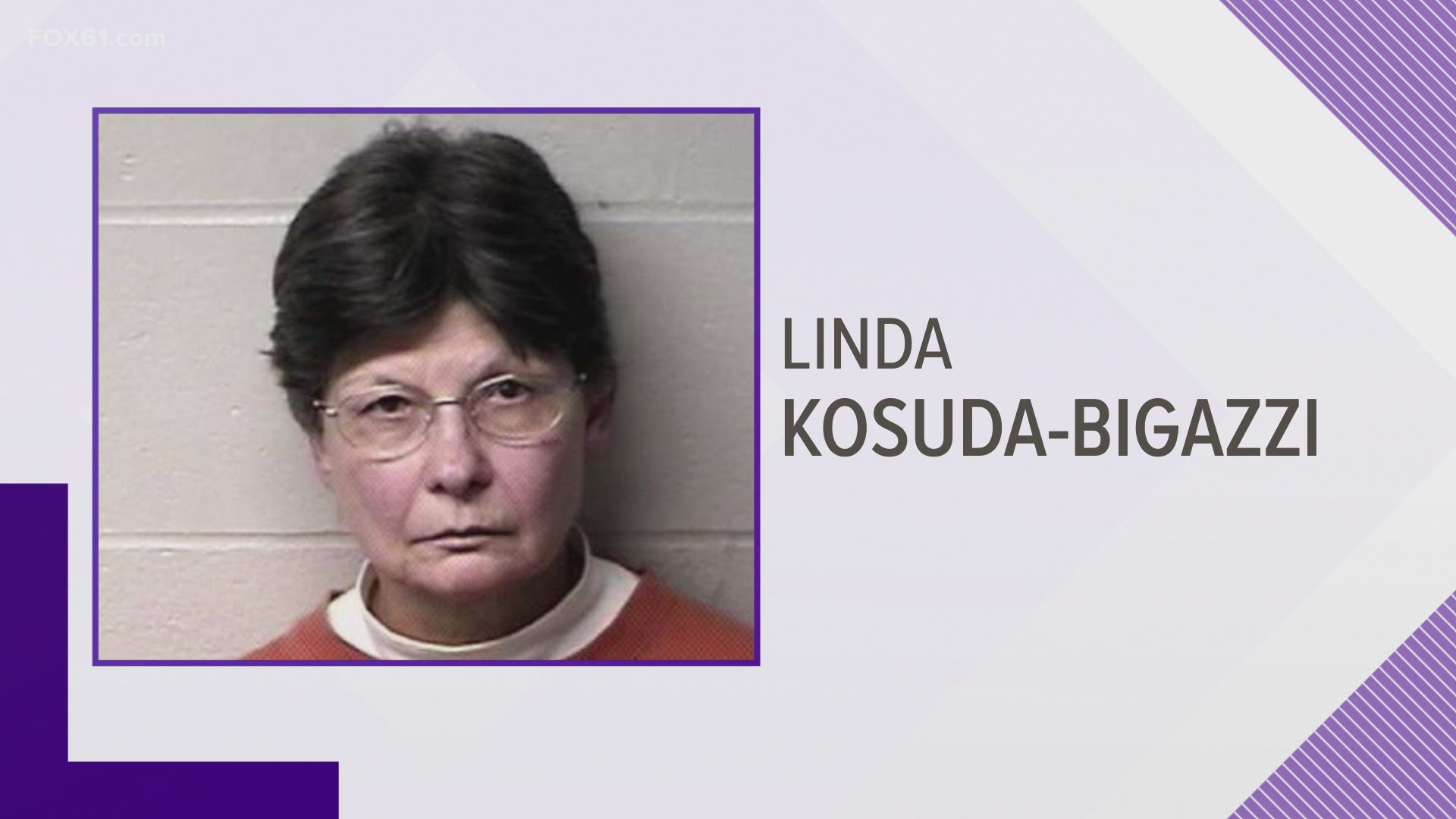 Linda Kosuda-Bigazzi was arrested after a larceny investigation that began in March. Kosuda-Bigazzi was charged with the murder of her husband in 2018.