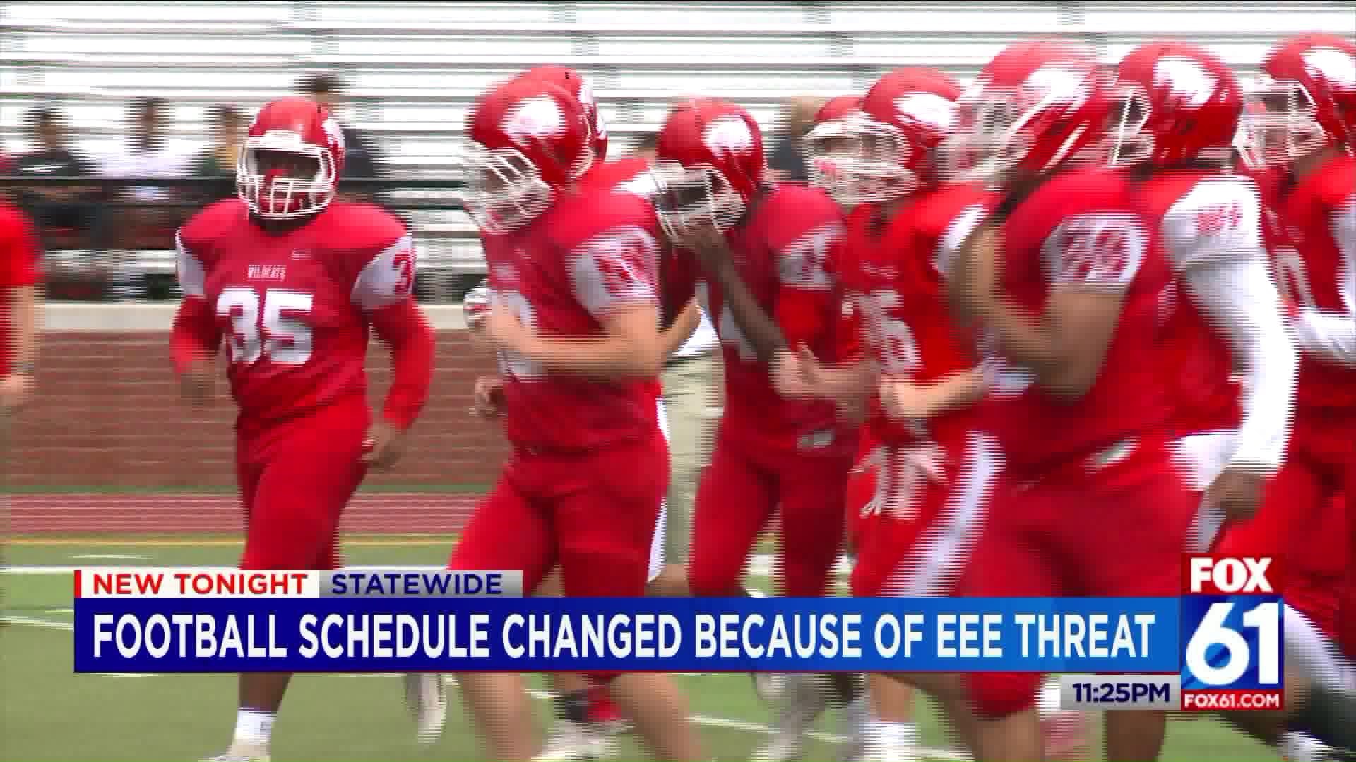 Football schedule changed due to EEE threat