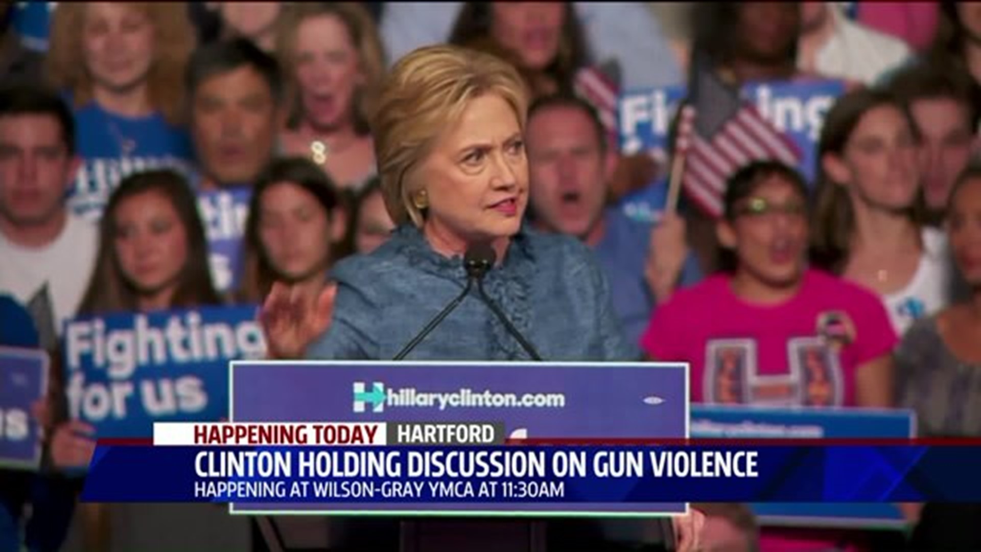 Clinton in state to discuss gun safety