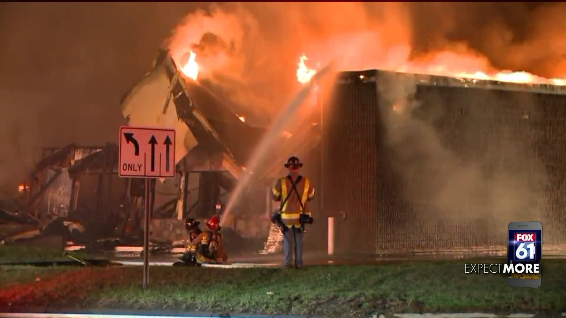 Manchester liquor store destroyed in massive early morning fire