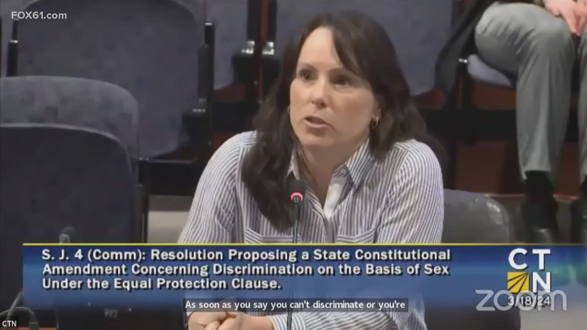 FOX61's Emma Wulfhorst heard from state lawmakers about their thoughts on the proposal that would add a line regarding equal protection to the state constitution.