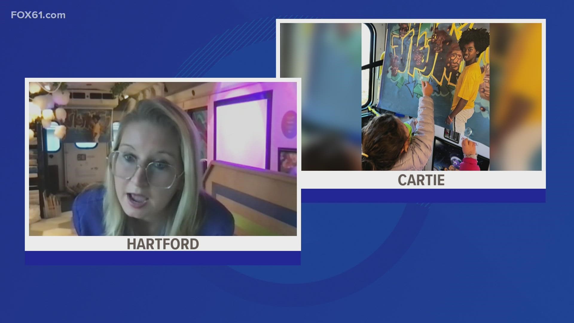 FOX61 speaks to Clare Murray, the co-founder and executive director of cARTie. The bus is the state's first and only nonprofit mobile art museum.