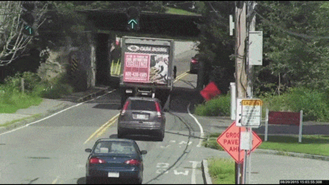 Another truck victim of low Massachusetts bridge