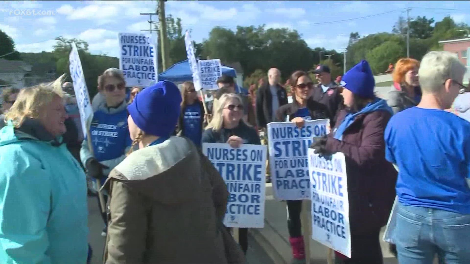 The 100 nurses in Local Union 5041 say they want better pay, better insurance, and no more mandatory overtime. They say they're facing unfair labor conditions.