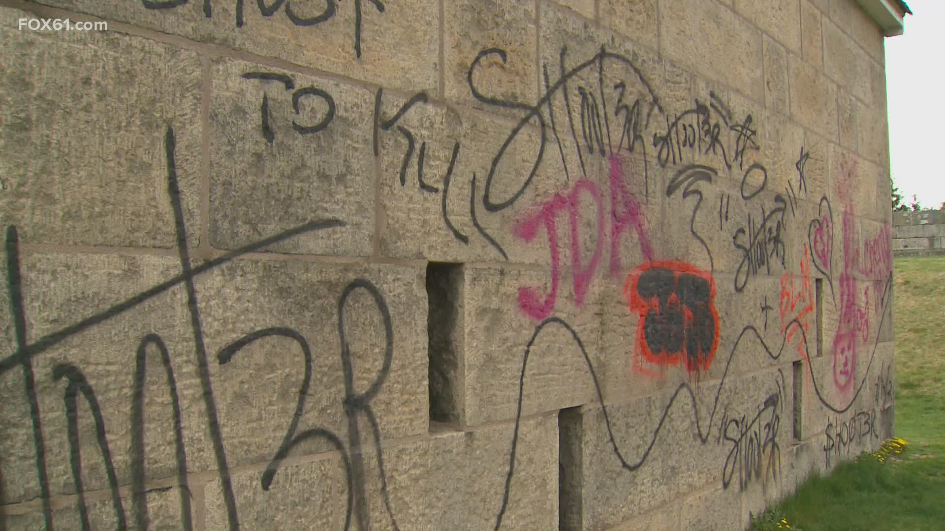 Local residents are outraged by the vandalism on the historic site. However, groups are planning to clean it up.
