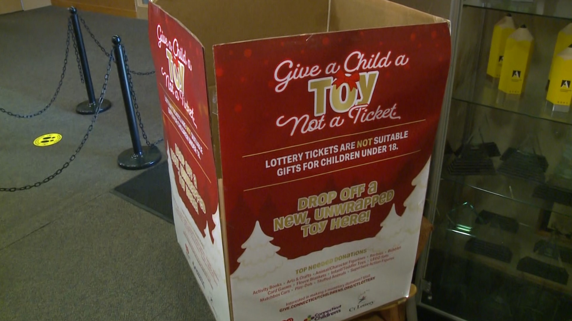 It's Giving Tuesday, and the CT Lottery is collecting toys for their "give a child a toy, not a ticket" campaign.