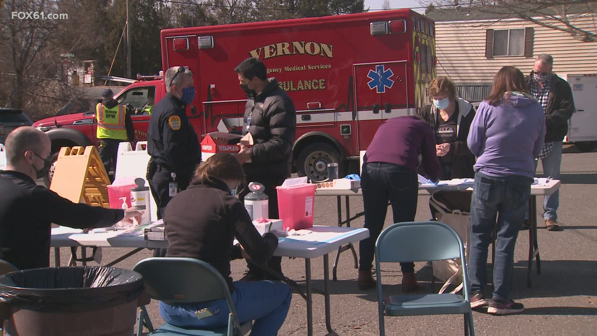 A mobile vaccination clinic was held at the Vernon villages, a congregate setting with more than 200 residents.
