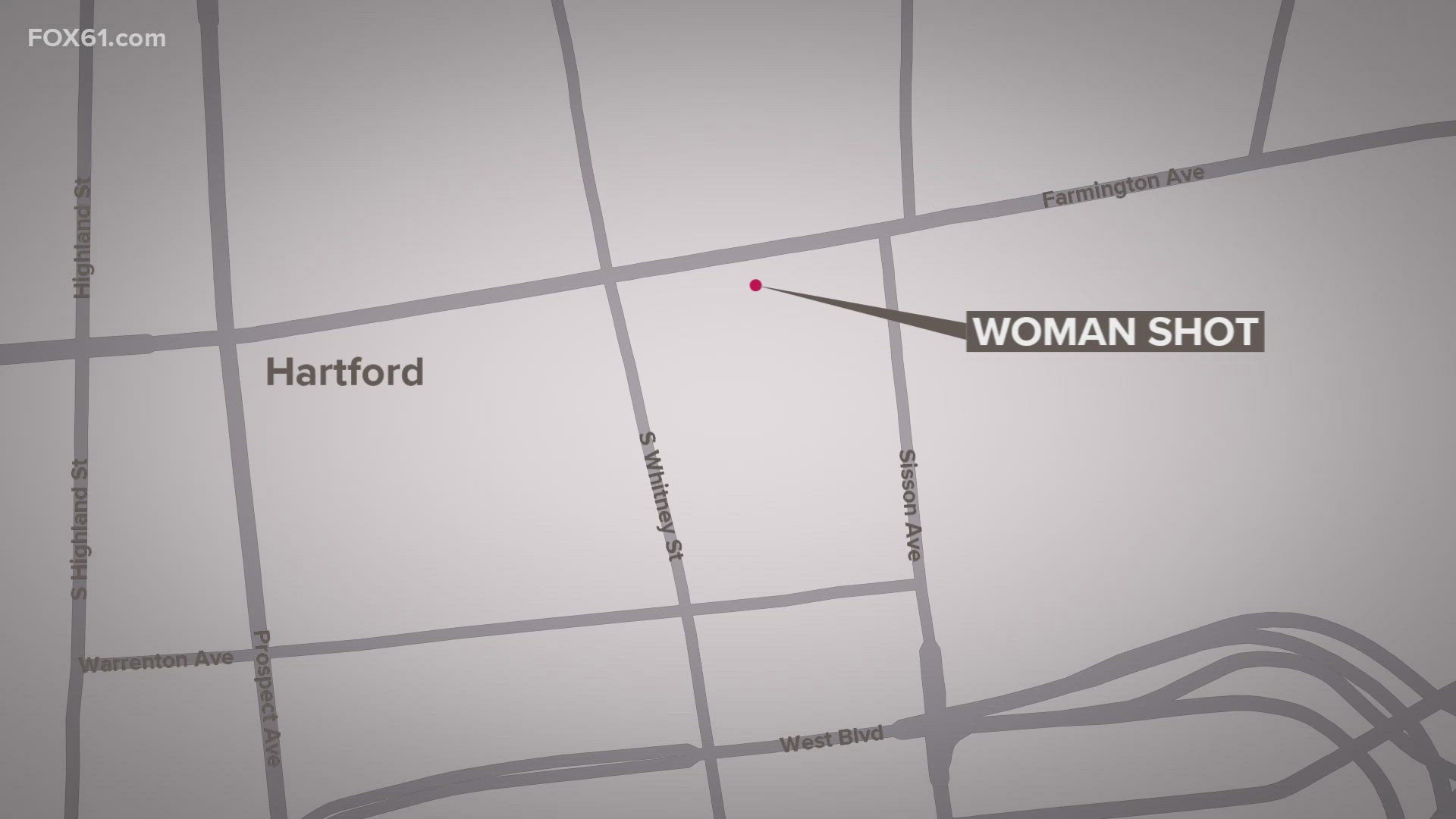 A woman was hospitalized this morning after being shot on Farmington Avenue in Hartford.